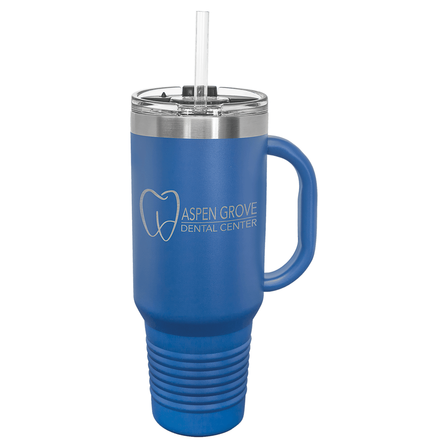 Polar Camel 40 oz. Royal Blue Travel Mug with Handle, Straw Included