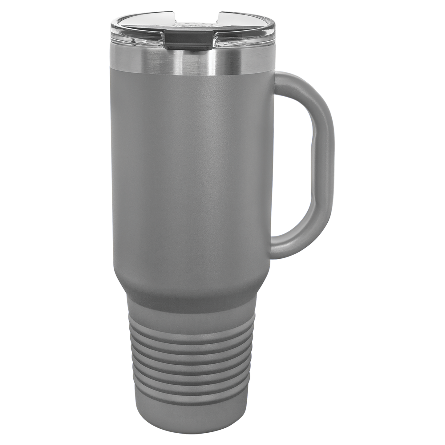 Polar Camel 40 oz. Dark Gray Travel Mug with Handle, Straw Included-MO