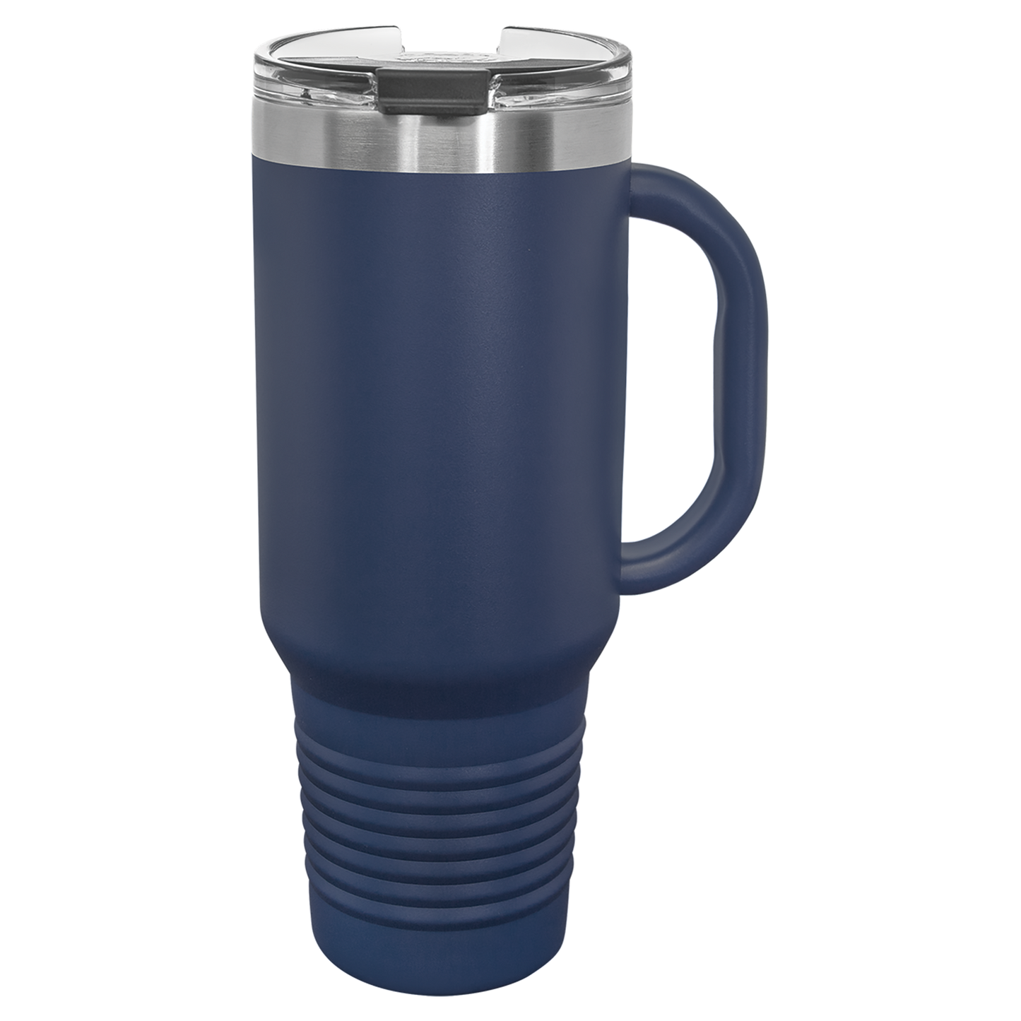 Polar Camel 40 oz. Navy Blue Travel Mug with Handle, Straw Included-MO