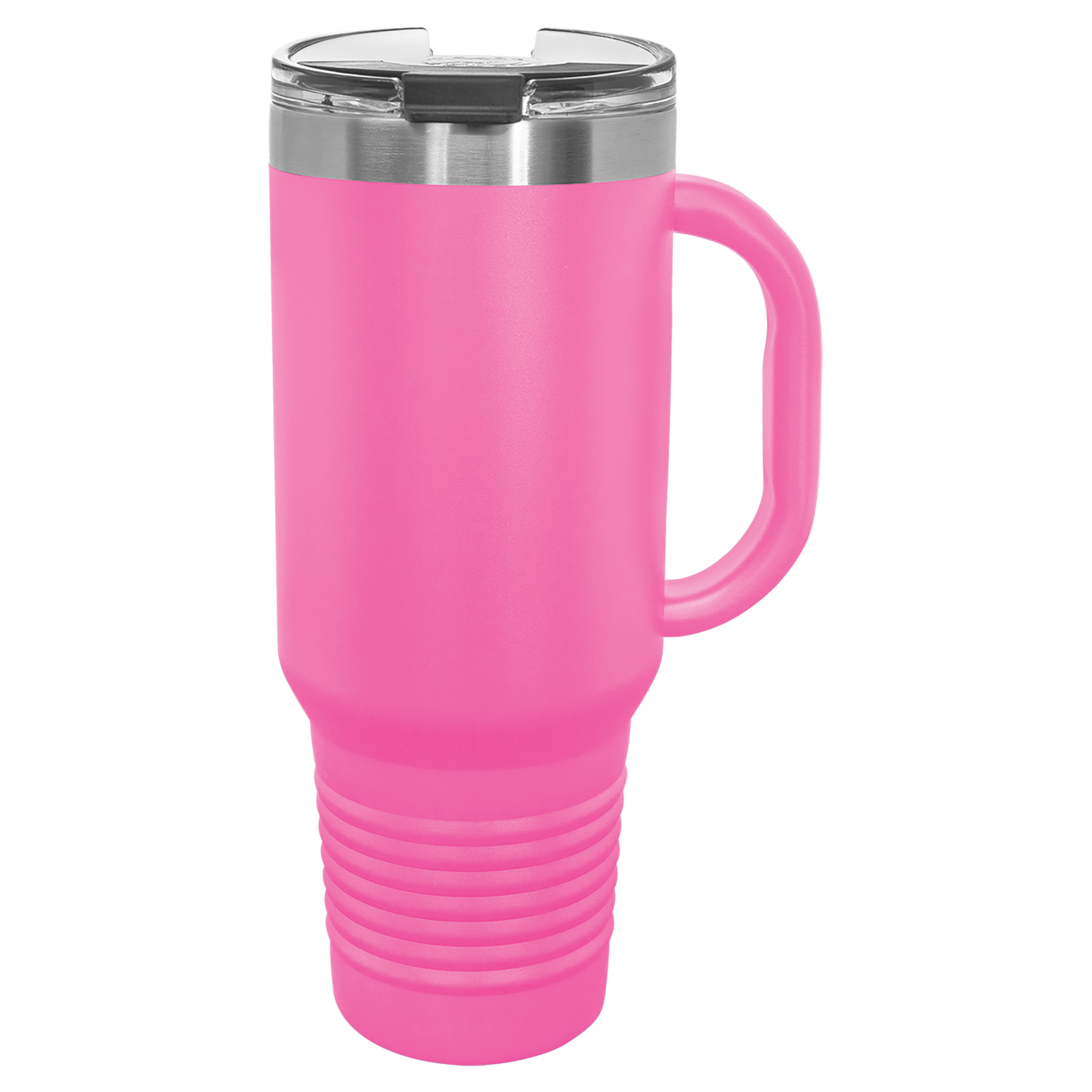 Polar Camel 40 oz. Pink Travel Mug with Handle, Straw Included-MO