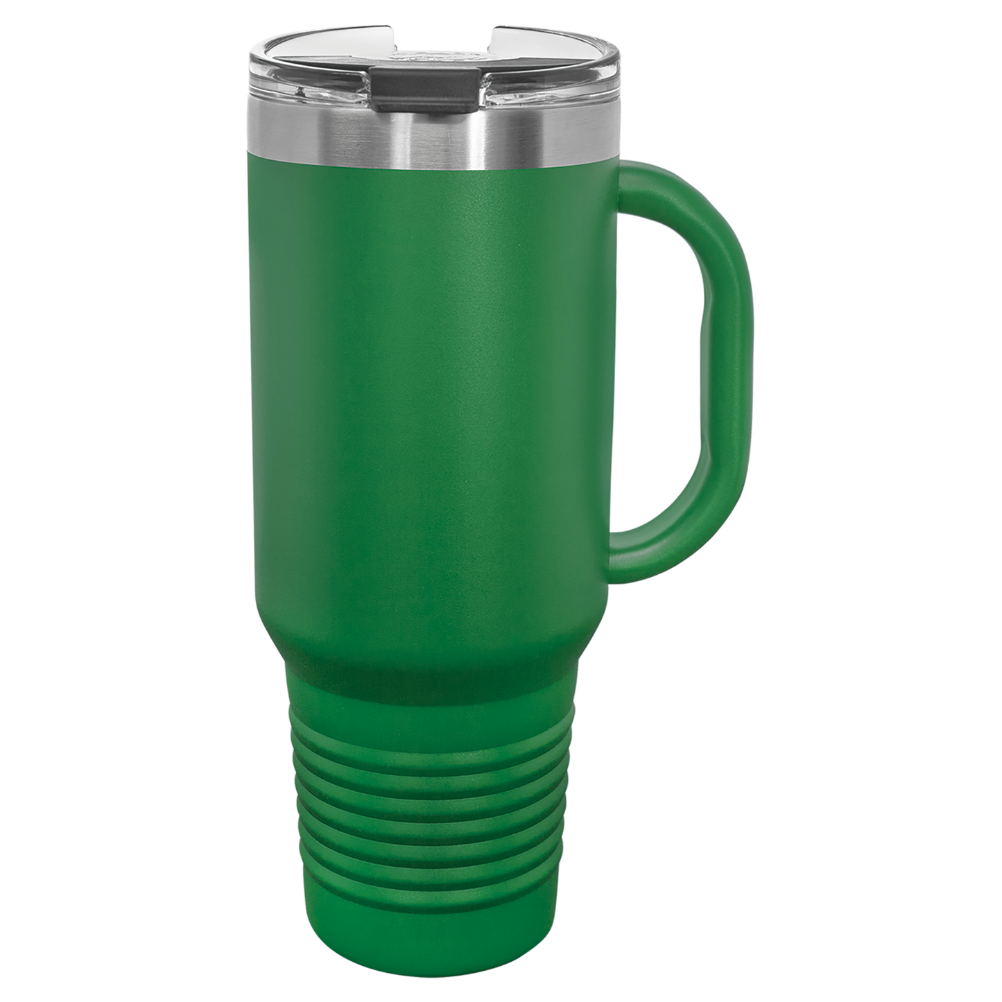 Polar Camel 40 oz. Green Travel Mug with Handle, Straw Included-MO