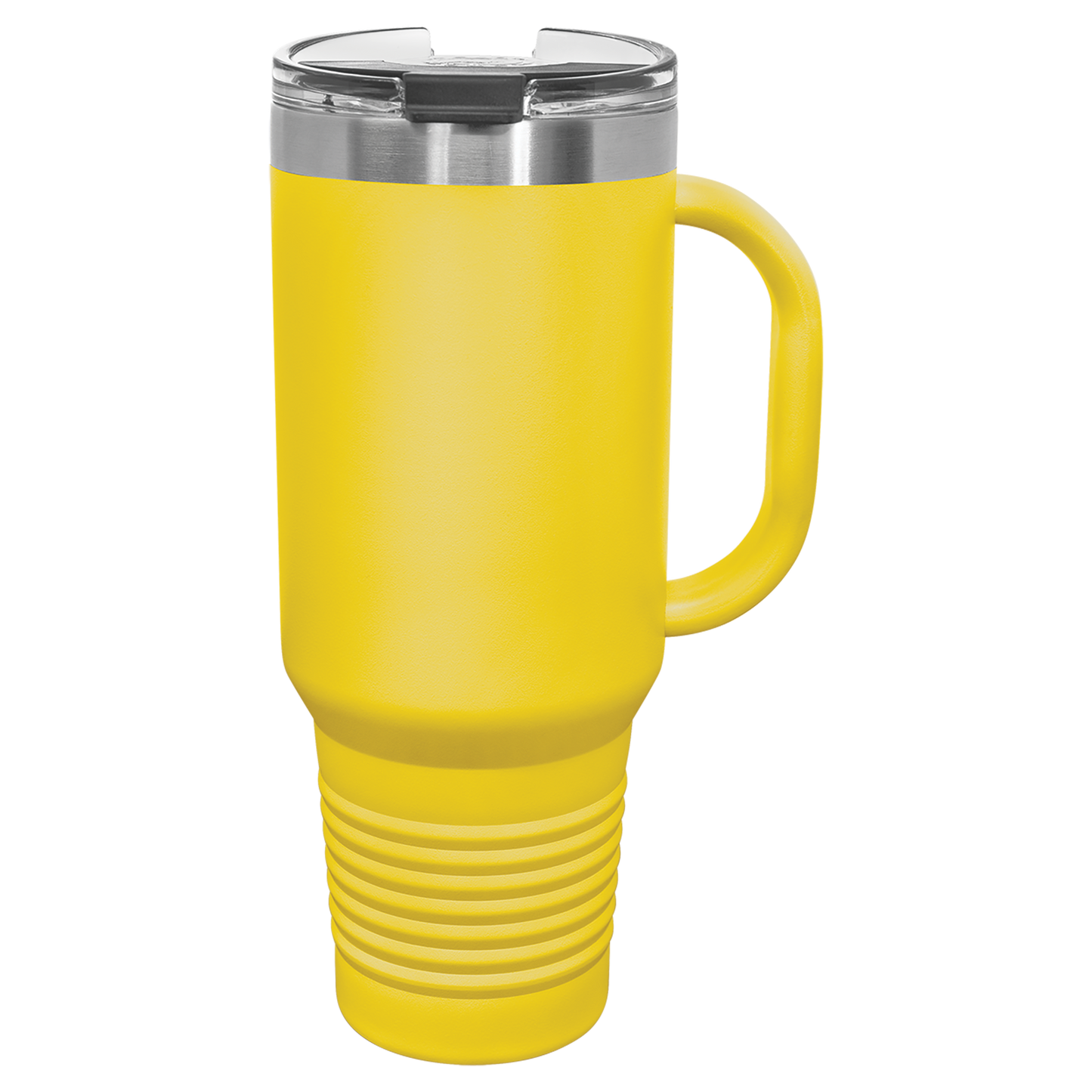 Polar Camel 40 oz. Yellow Travel Mug with Handle, Straw Included-MO