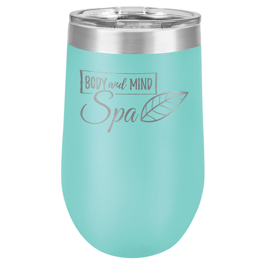 Polar Camel 16 oz. Teal Vacuum Insulated Stemless Tumbler with Lid