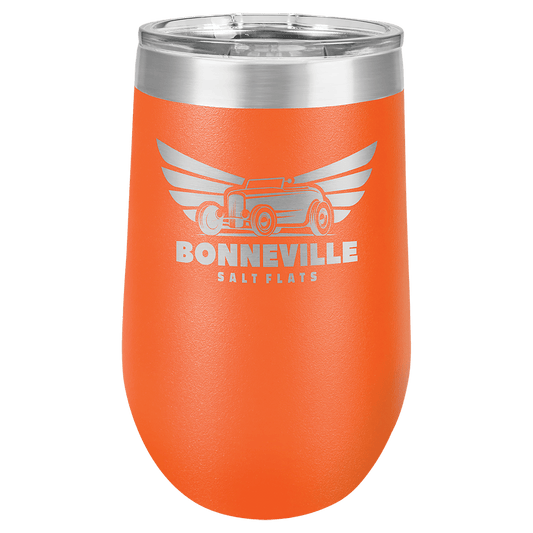 Polar Camel 16 oz. Orange Vacuum Insulated Stemless Tumbler with Lid