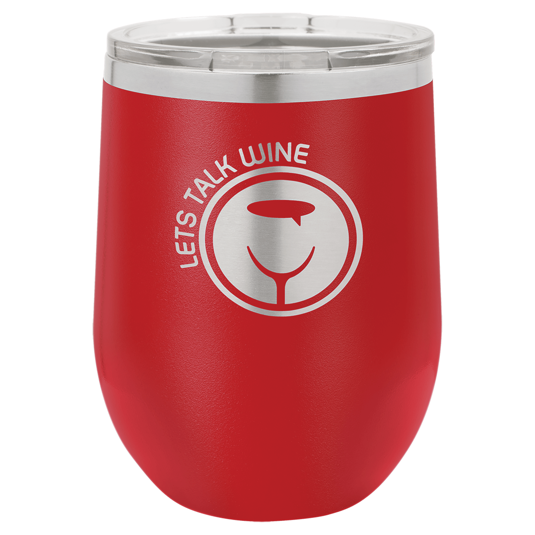 Polar Camel 12 oz. Red Vacuum Insulated Stemless Tumbler with Lid