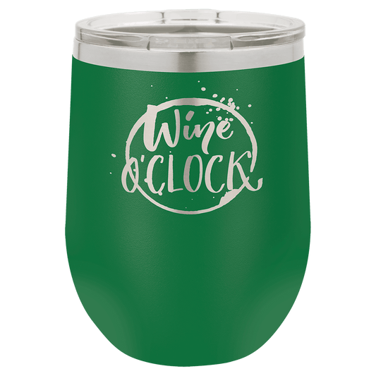 Polar Camel 12 oz. Green Vacuum Insulated Stemless Wine Tumbler with Lid