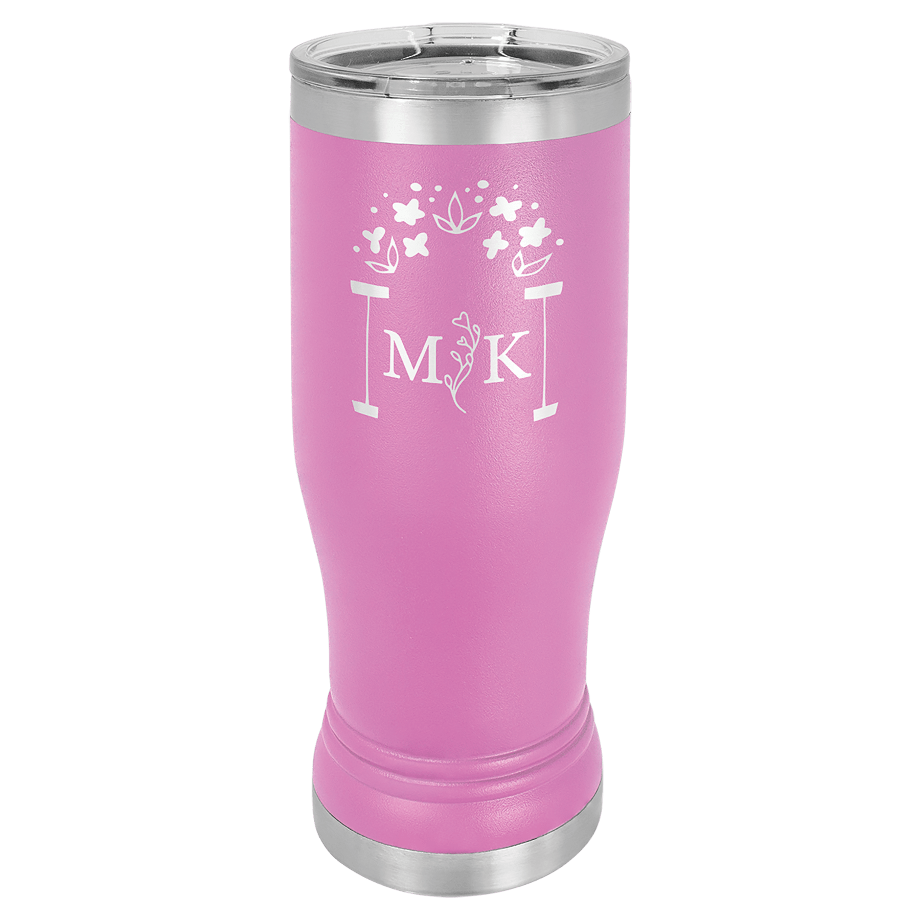 Light Purple 14 oz. Polar Camel Pilsner with Clear Lid