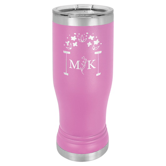 Light Purple 14 oz. Polar Camel Pilsner with Clear Lid