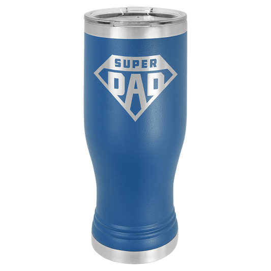 Polar Camel Royal Blue 20 oz. Pilsner with Clear Lid