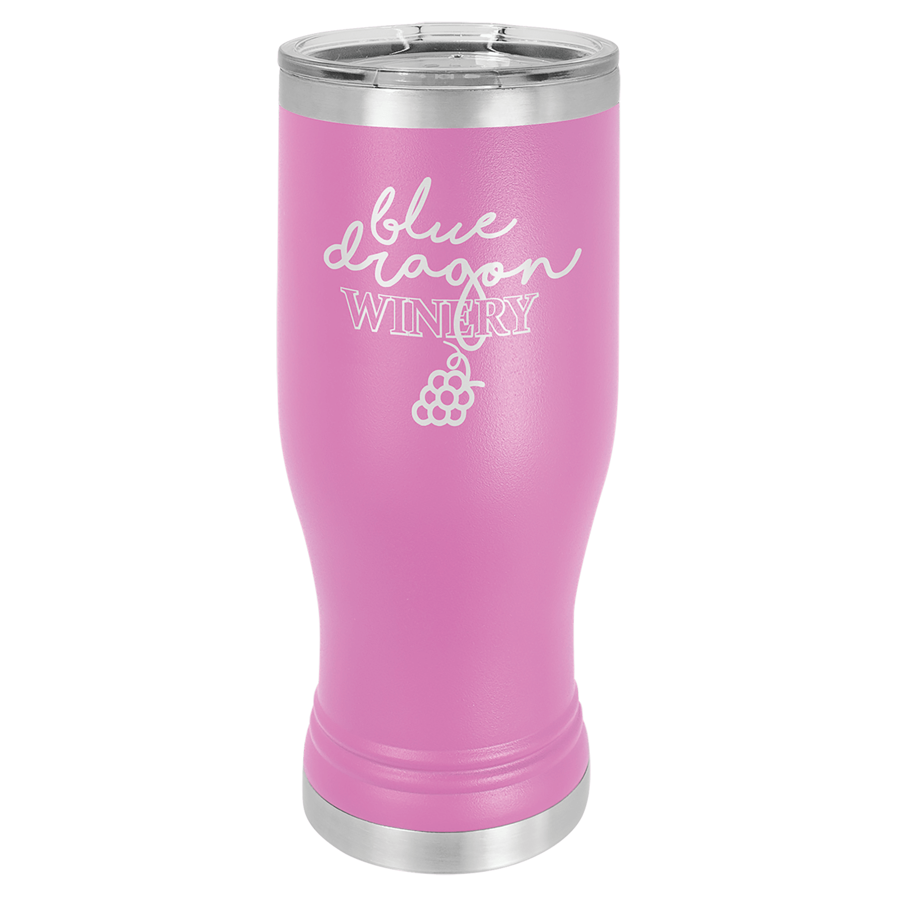 Polar Camel Light Purple 20 oz. Pilsner with Clear Lid