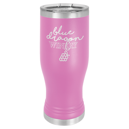 Polar Camel Light Purple 20 oz. Pilsner with Clear Lid