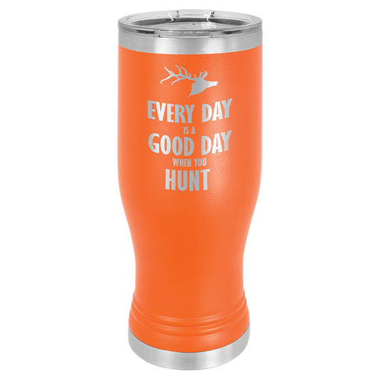 Polar Camel Orange 20 oz. Pilsner with Clear Lid