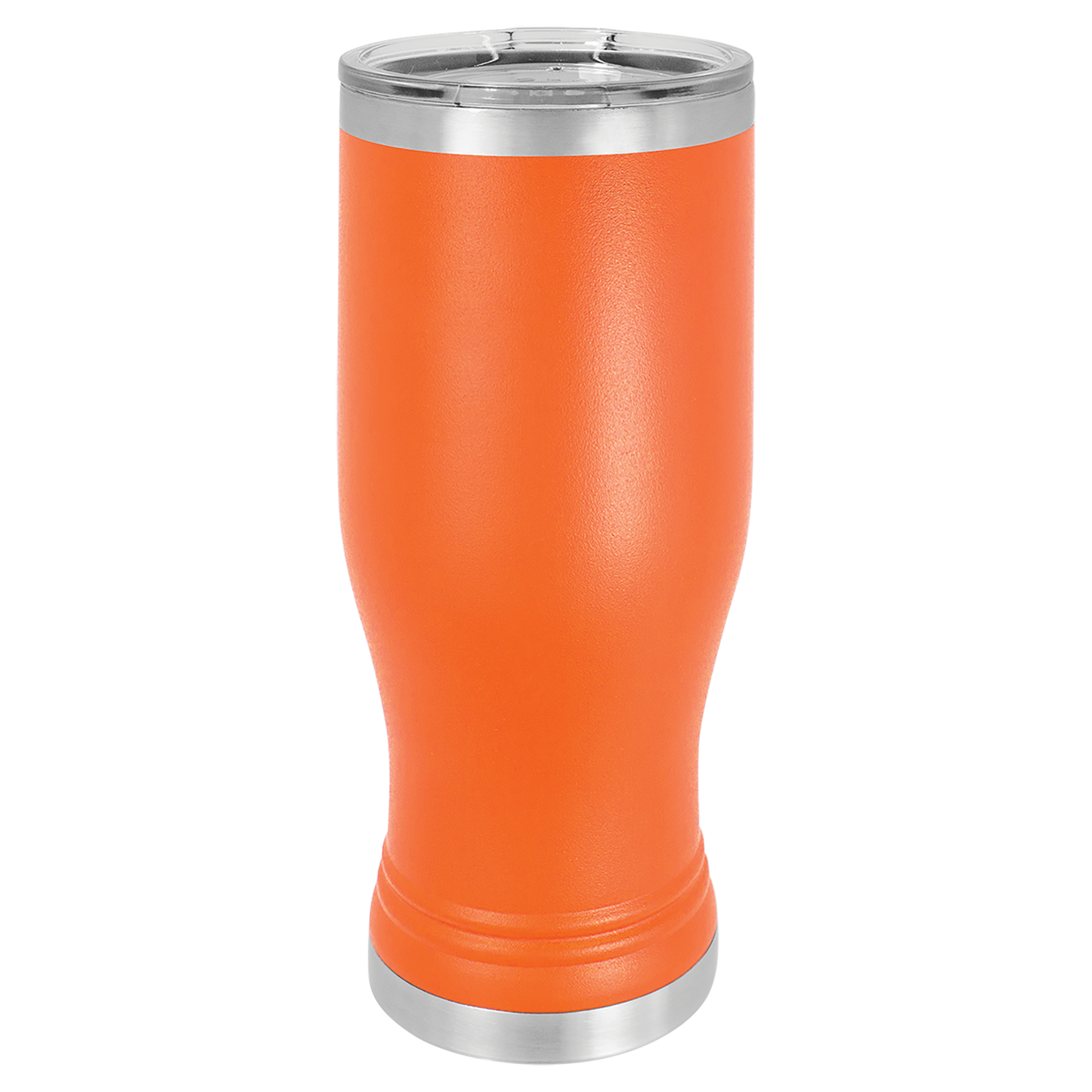 Polar Camel Orange 20 oz. Pilsner with Clear Lid-MO