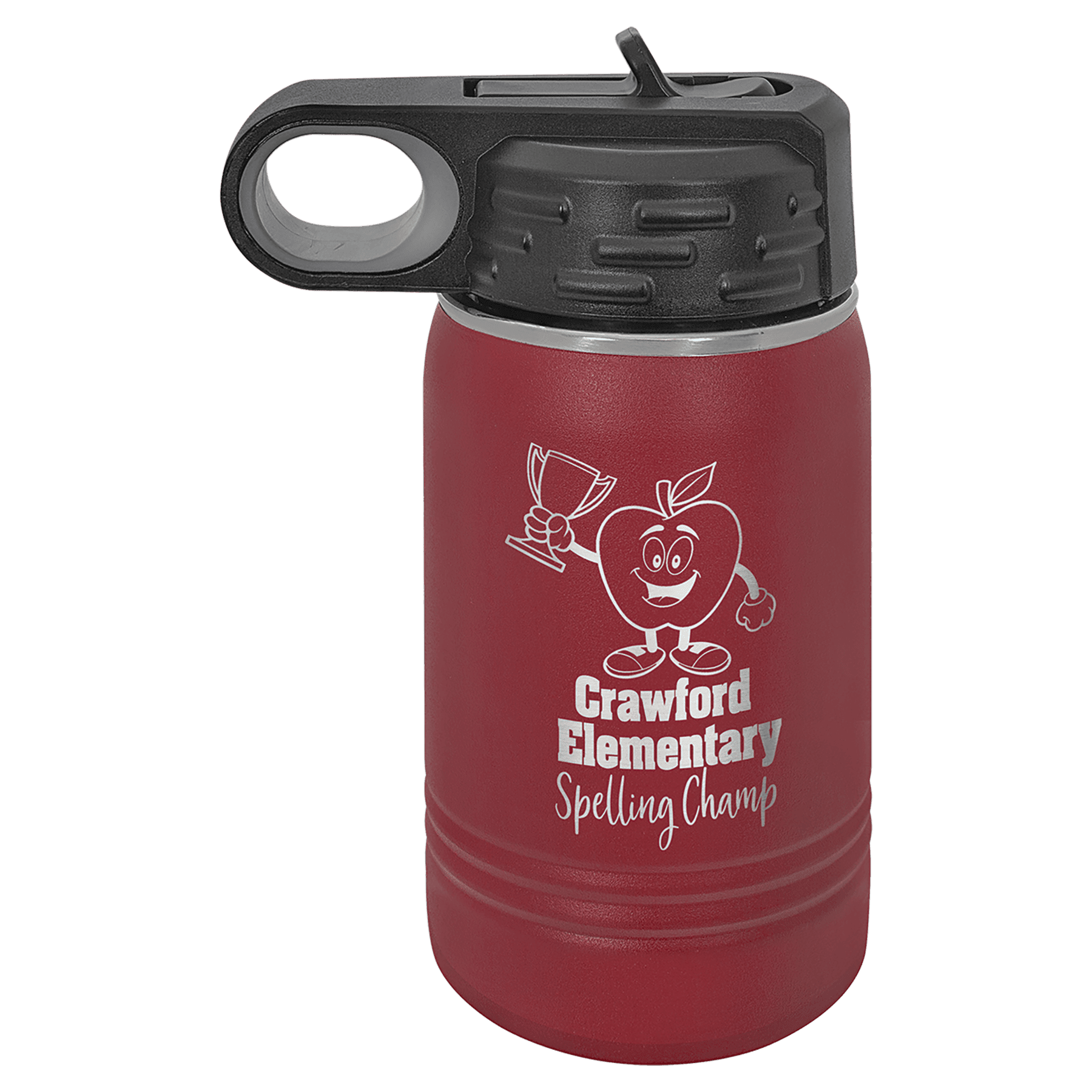 Polar Camel 12 oz. Maroon Water Bottle