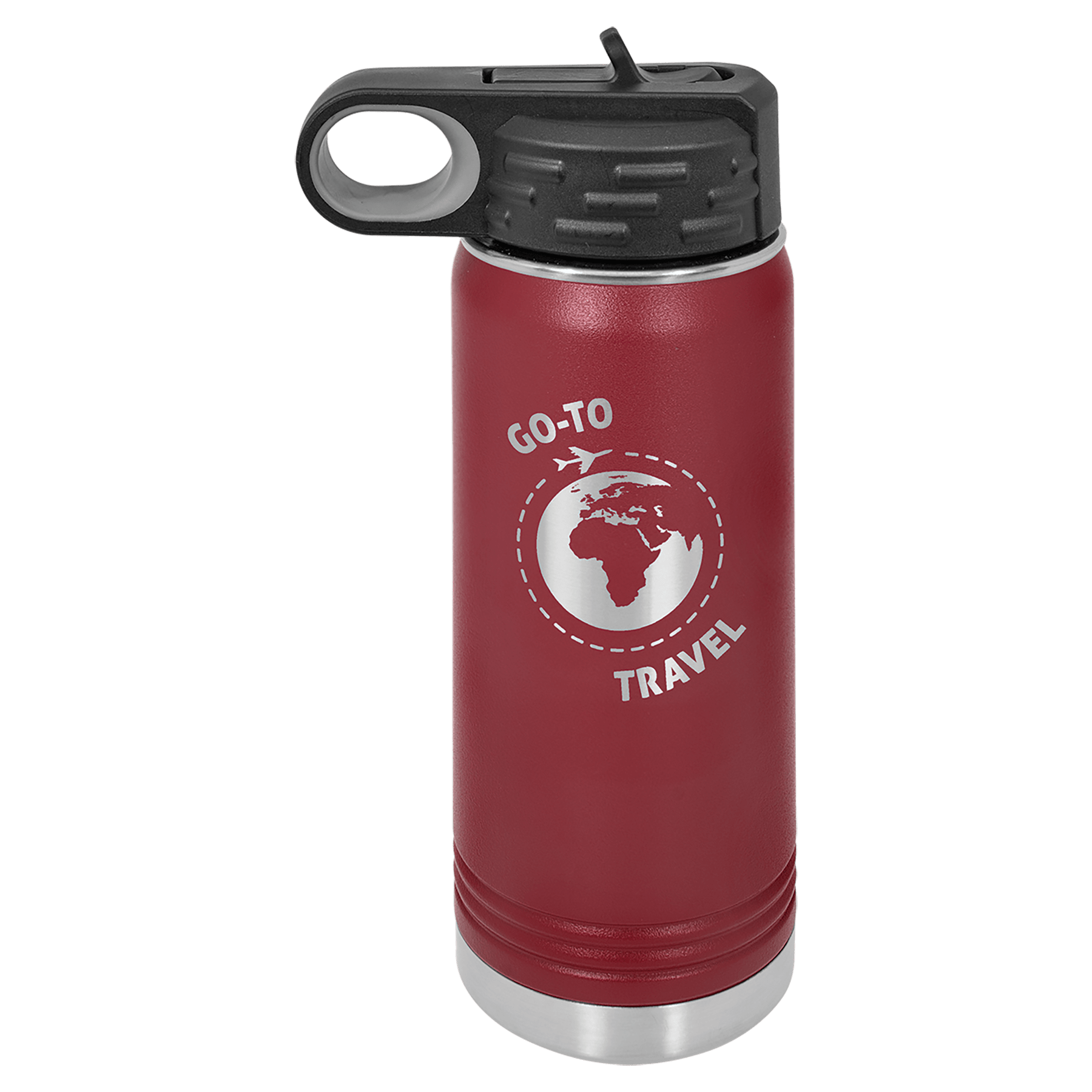 Polar Camel 20 oz. Maroon Water Bottle