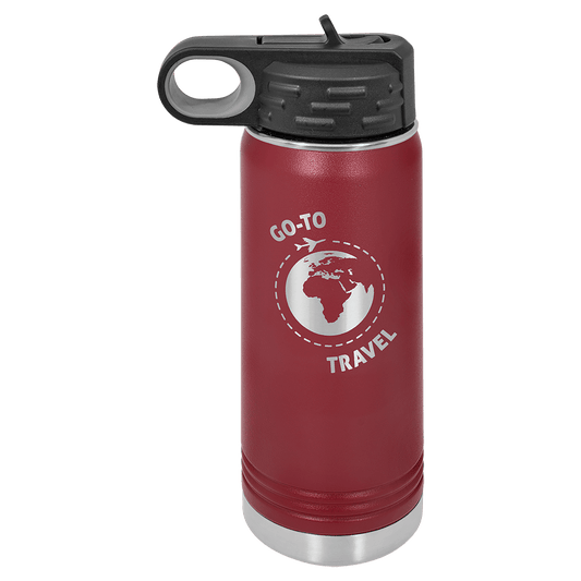 Polar Camel 20 oz. Maroon Water Bottle