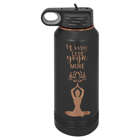 Polar Camel 32 oz. Black/Rose Gold ION-Plated Water Bottle