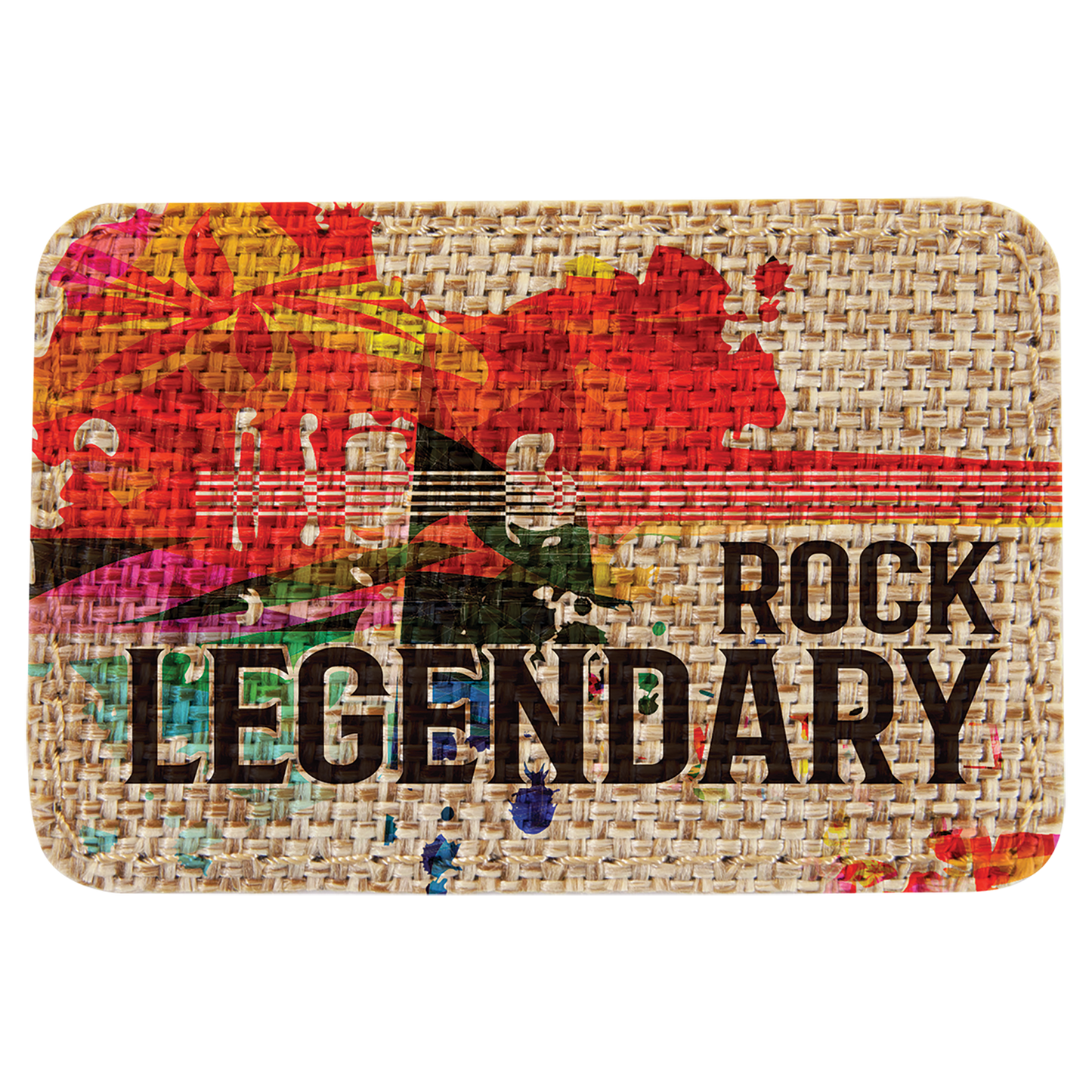 3" x 2" Burlap Rectangle Sublimatable Patch with Adhesive