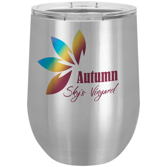 Stainless Steel 12 oz. Sublimatable Polar Camel Stemless Wine Tumbler with Lid