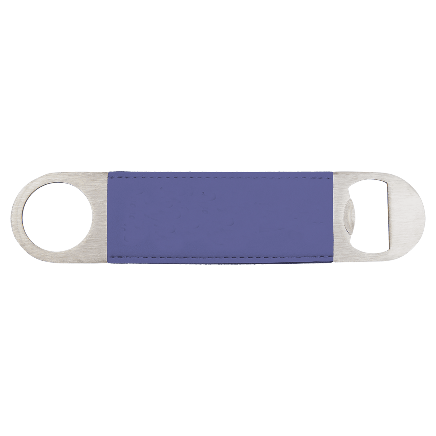 Laser Caviar 1 1/2" x 7" Purple Laserable Leatherette Bottle Opener