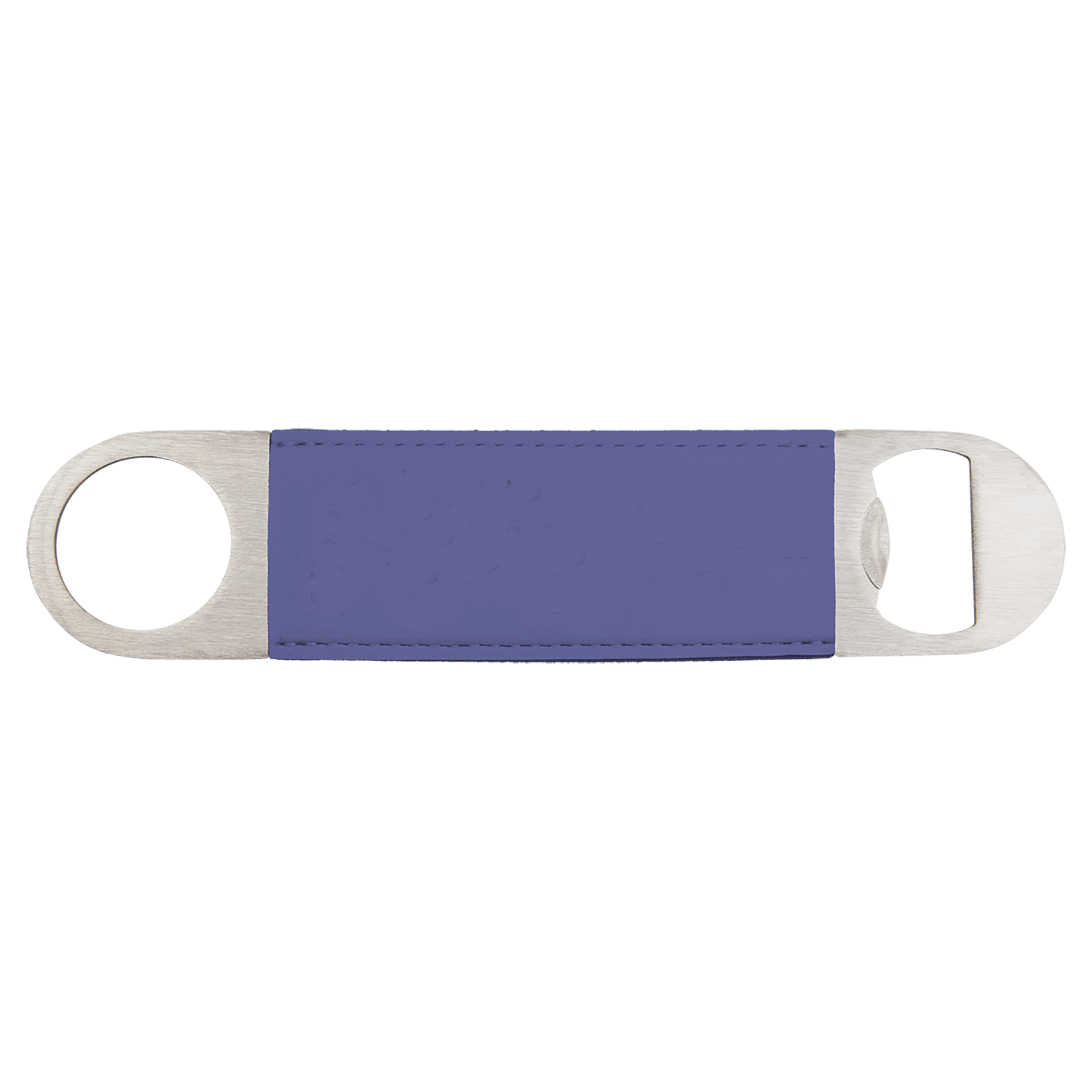 Laser Caviar 1 1/2" x 7" Purple Laserable Leatherette Bottle Opener