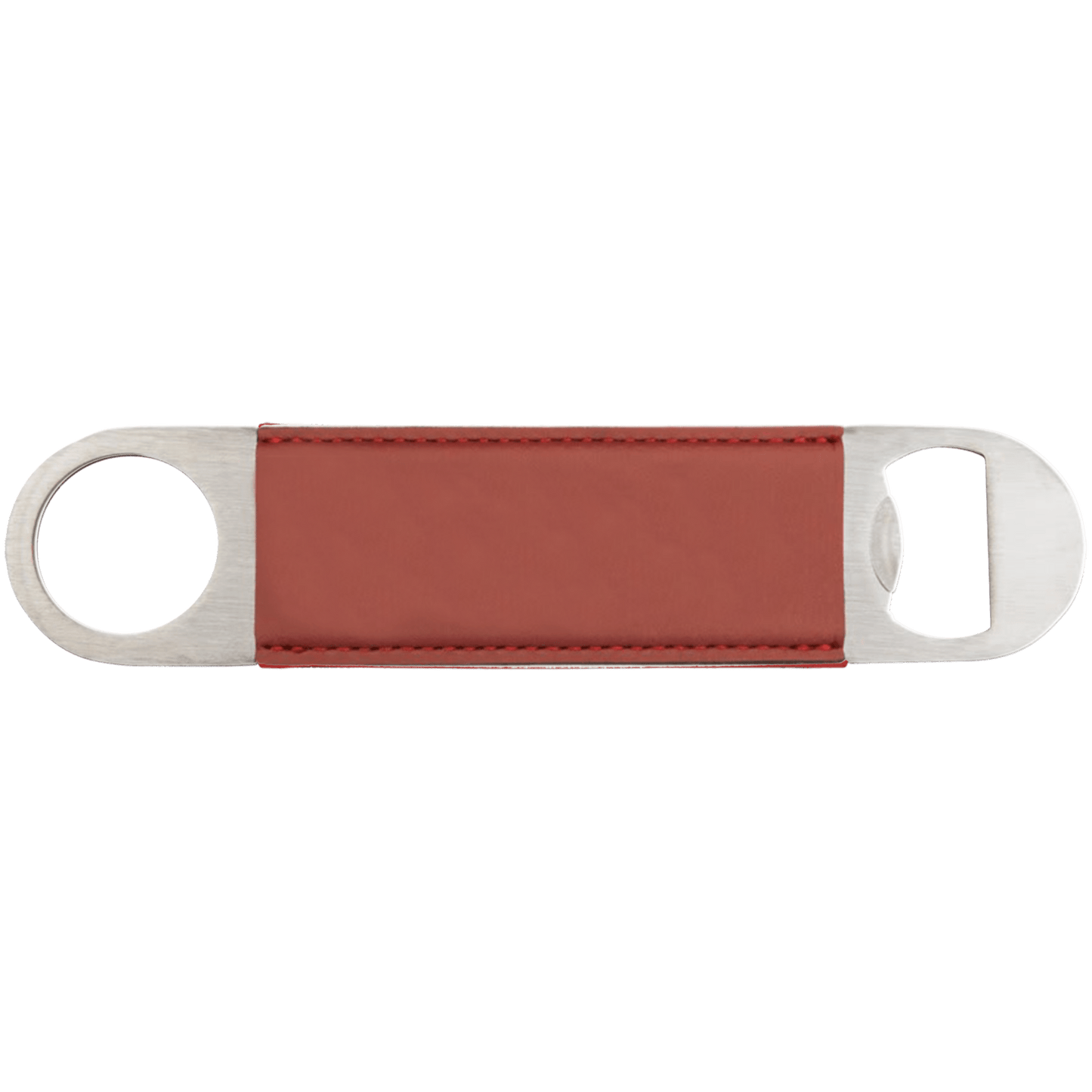 Laser Caviar 1 1/2" x 7" Rose Laserable Leatherette Bottle Opener