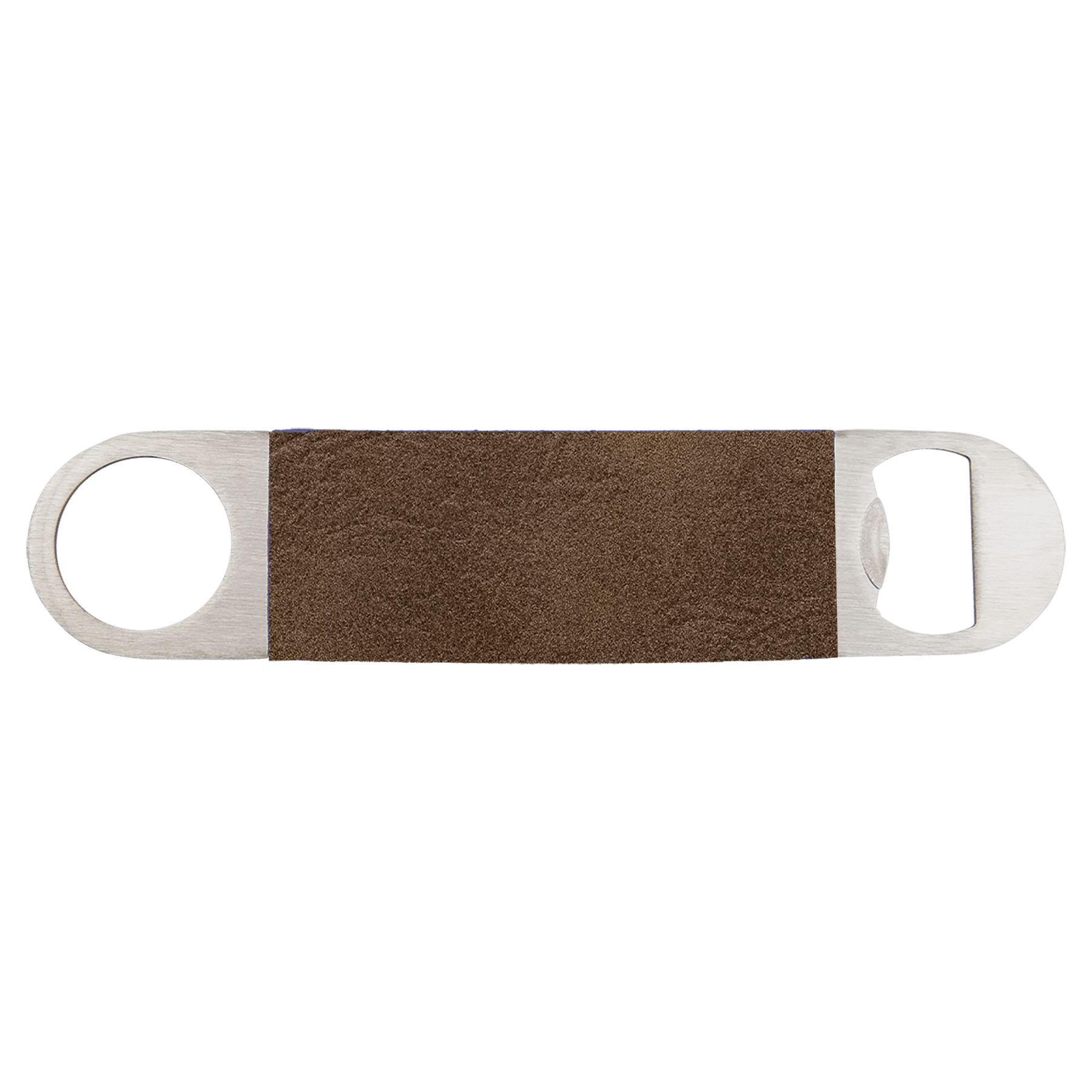 Laser Caviar 1 1/2" x 7" Rustic/Gold Laserable Leatherette Bottle Opener