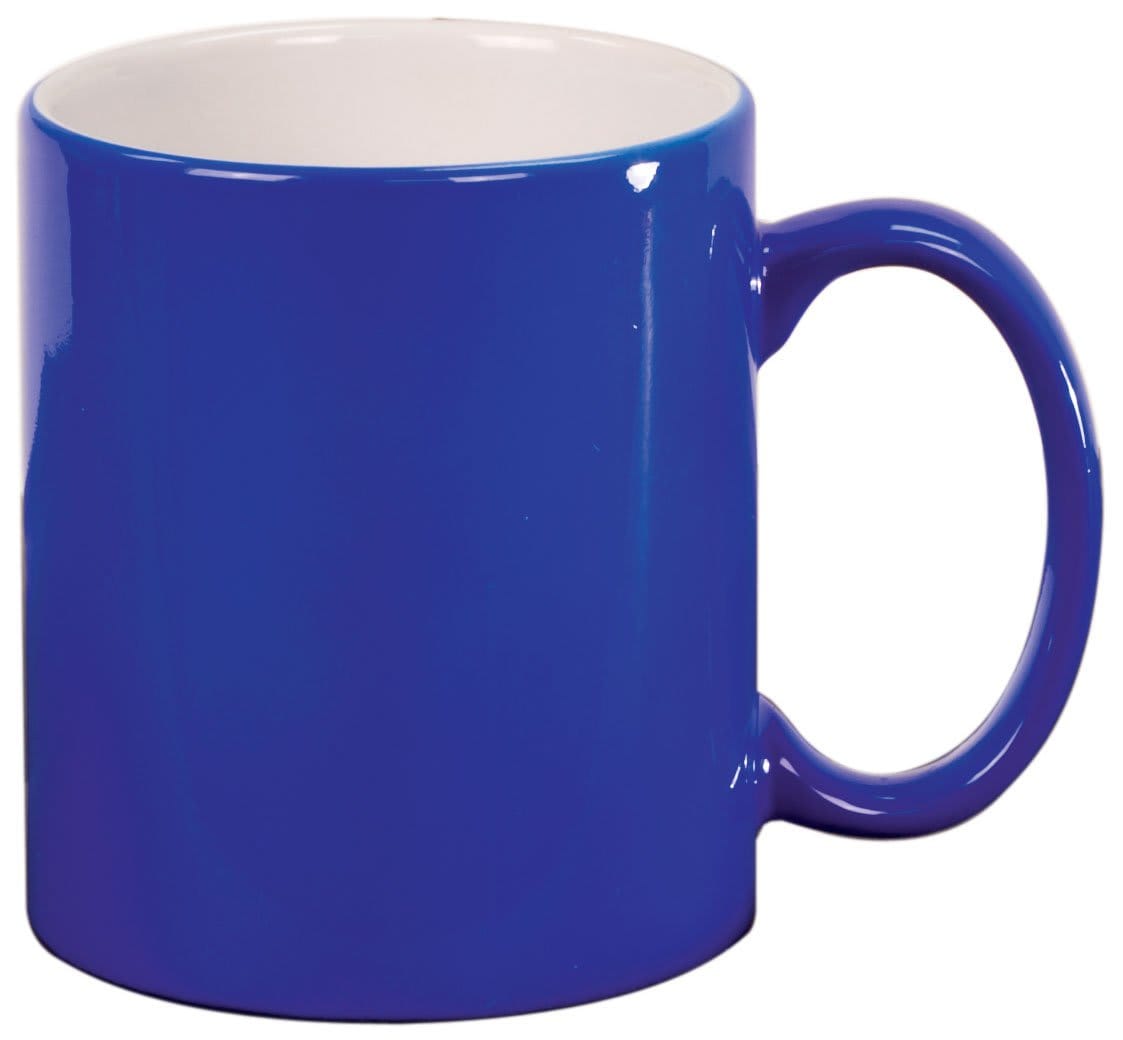 Laser Caviar 11 oz. Blue Ceramic Round LazerMug