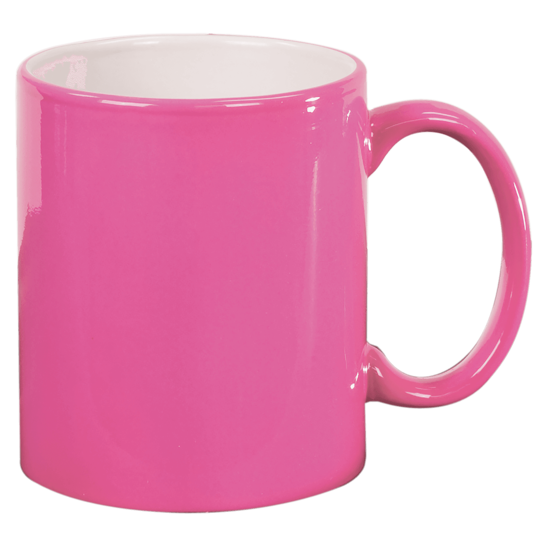 Laser Caviar 11 oz. Pink Ceramic Round LazerMug