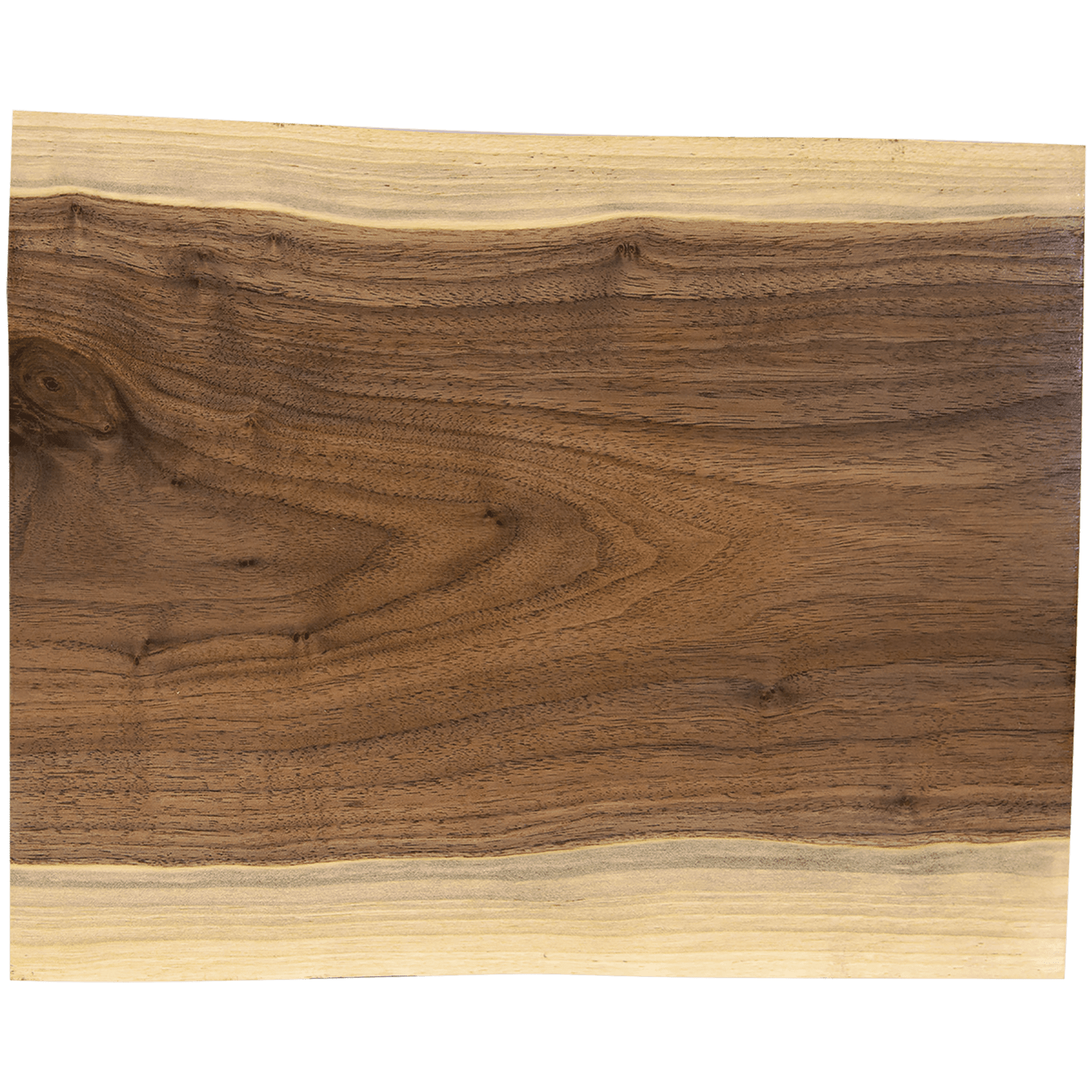 Laser Caviar 11 1/2"x 8 3/4" Black Walnut Cutting and Charcuterie Board