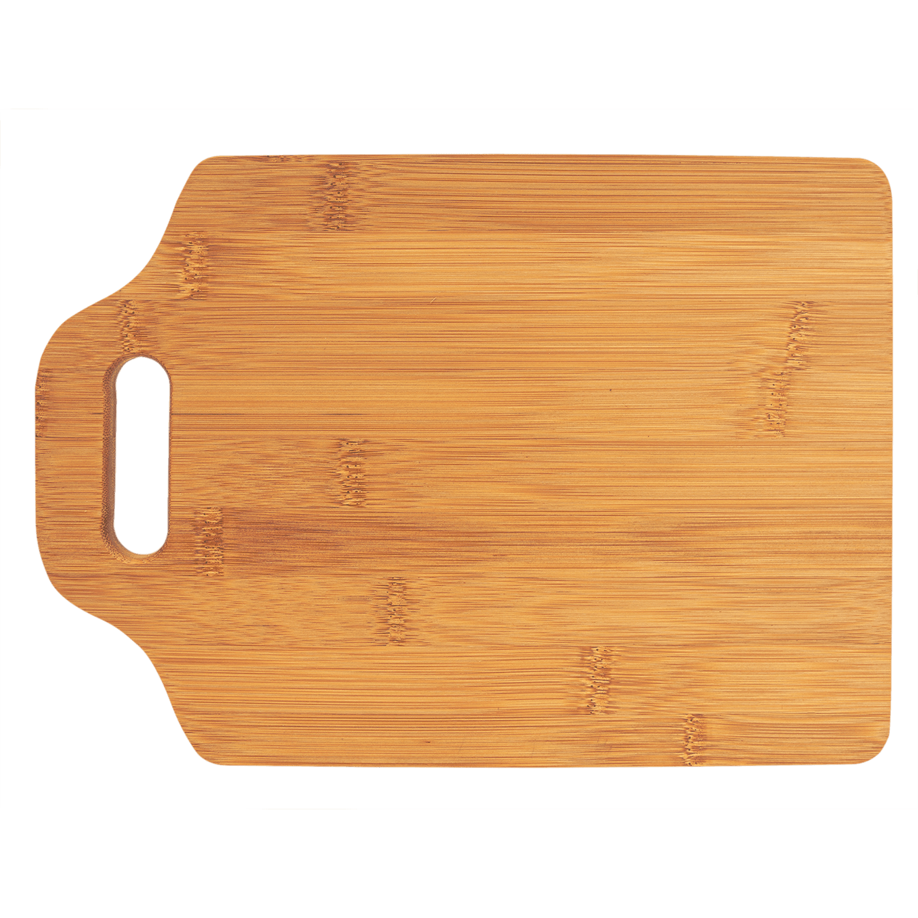 Laser Caviar 11" x 7 3/4" Bamboo Cutting Board with Handle