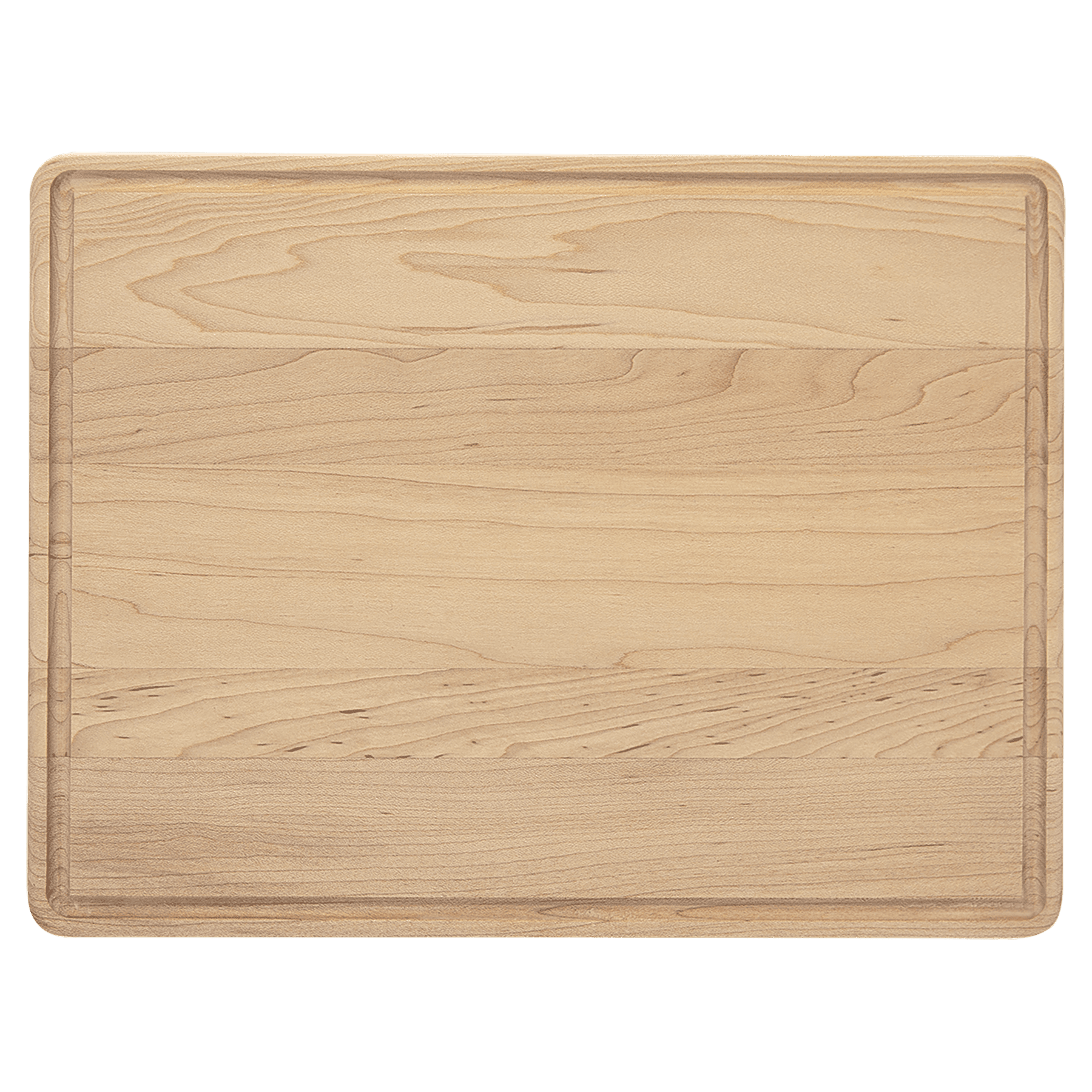 Laser Caviar 11 1/2" x 8 3/4" Maple Cutting Board with Drip Ring-MO