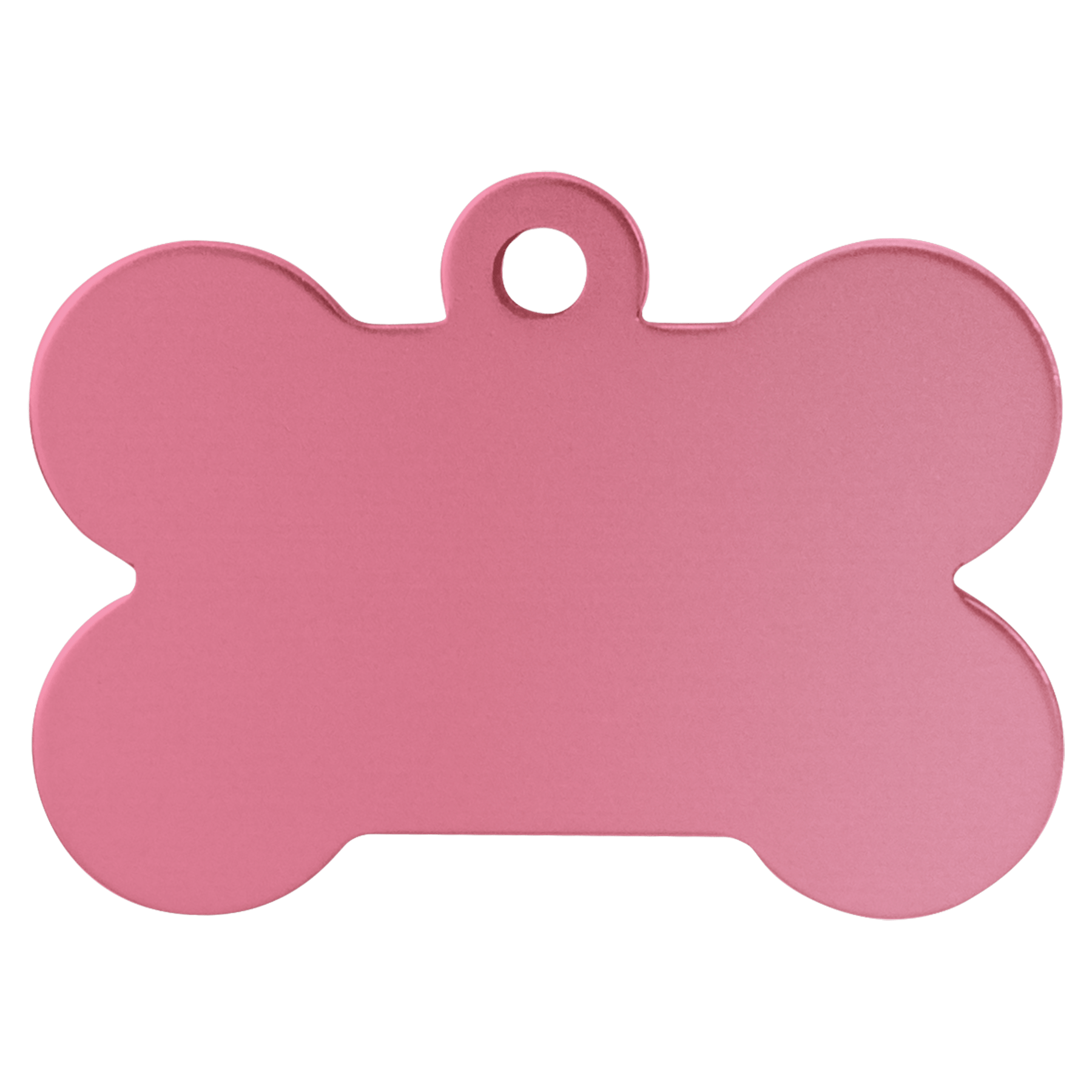 Laser Caviar 1 1/2" x 1" Pink Laserable Anodized Aluminum Bone Pet Tag