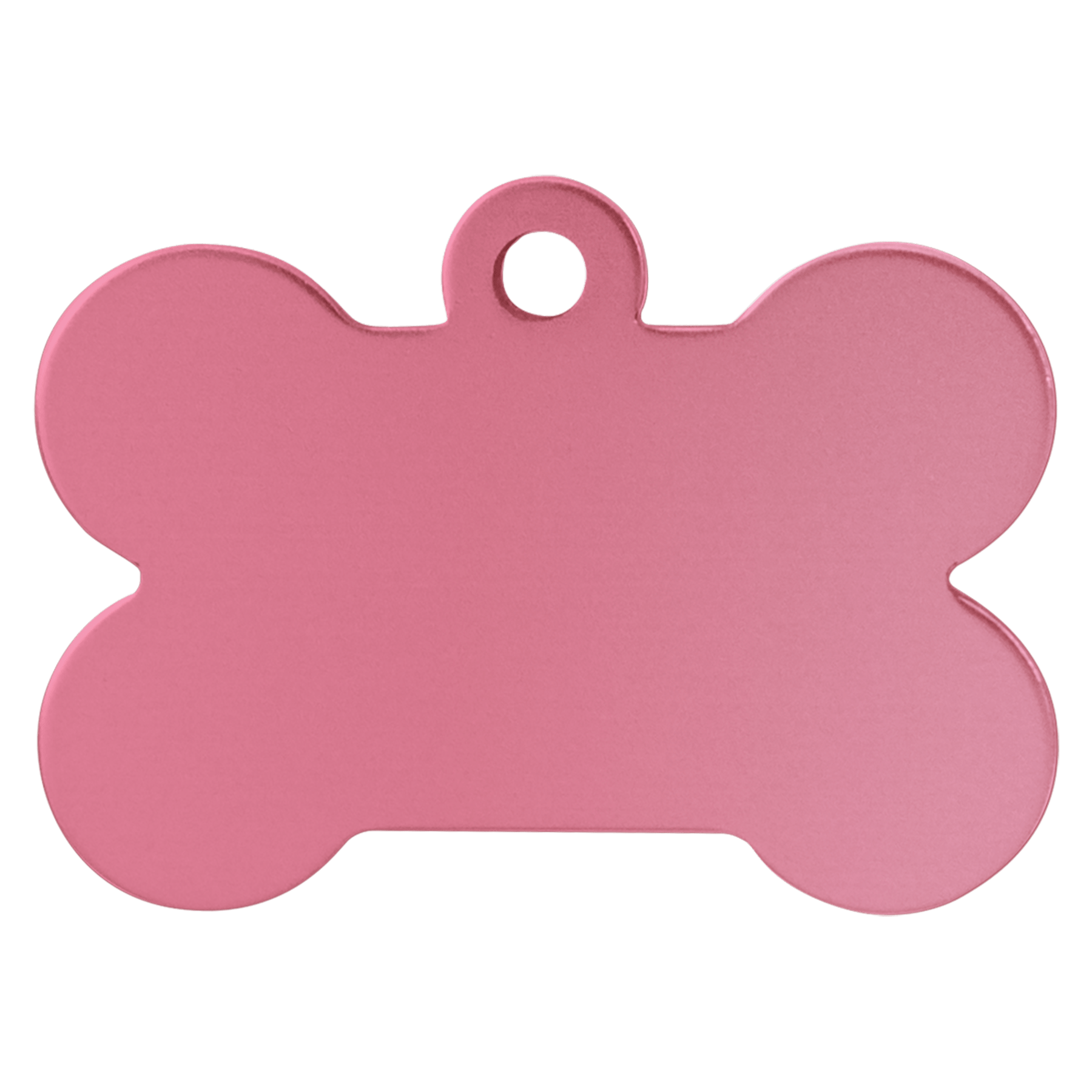 Laser Caviar 1 1/2" x 1" Pink Laserable Anodized Aluminum Bone Pet Tag