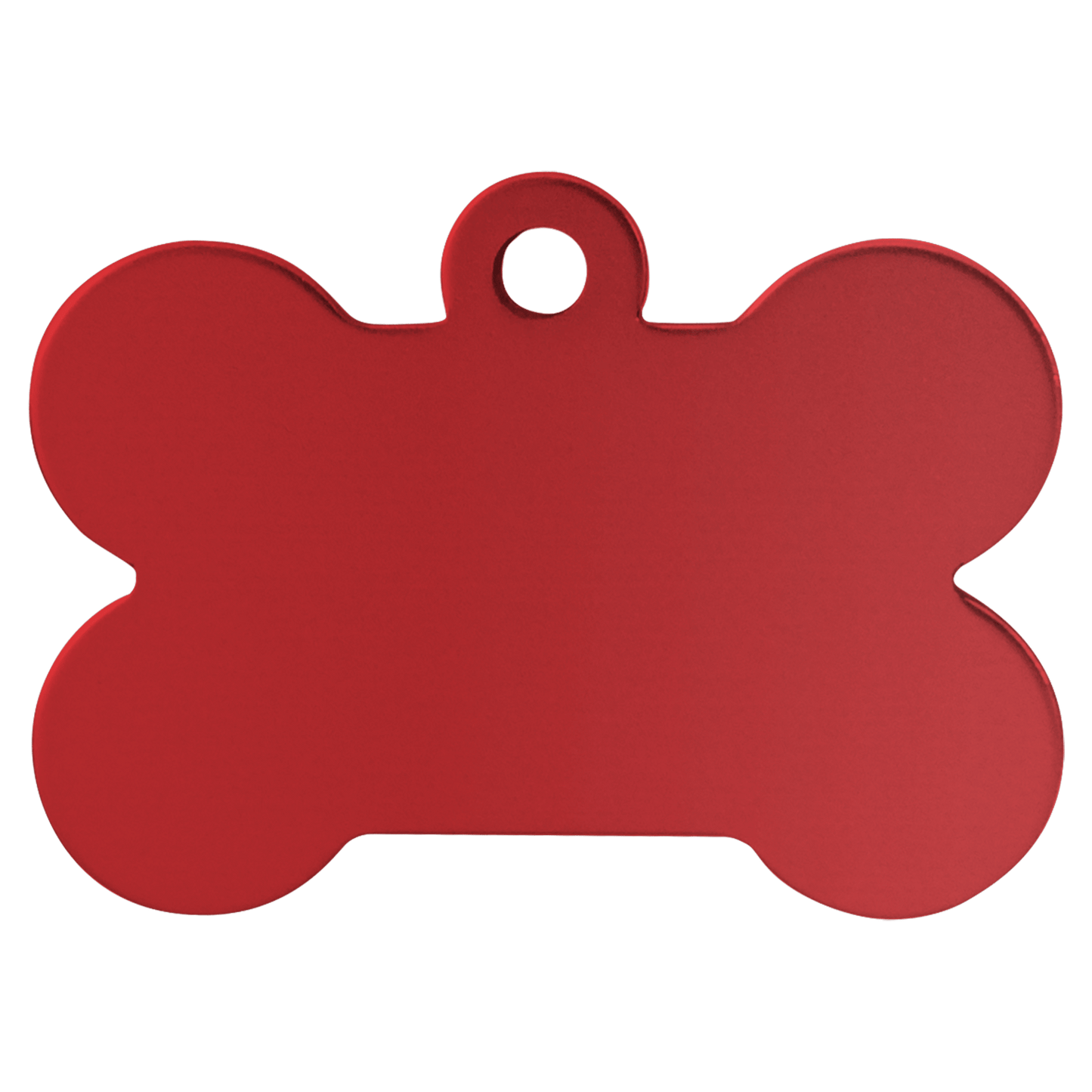 Laser Caviar 1 1/2" x 1" Red Laserable Anodized Aluminum Bone Pet Tag