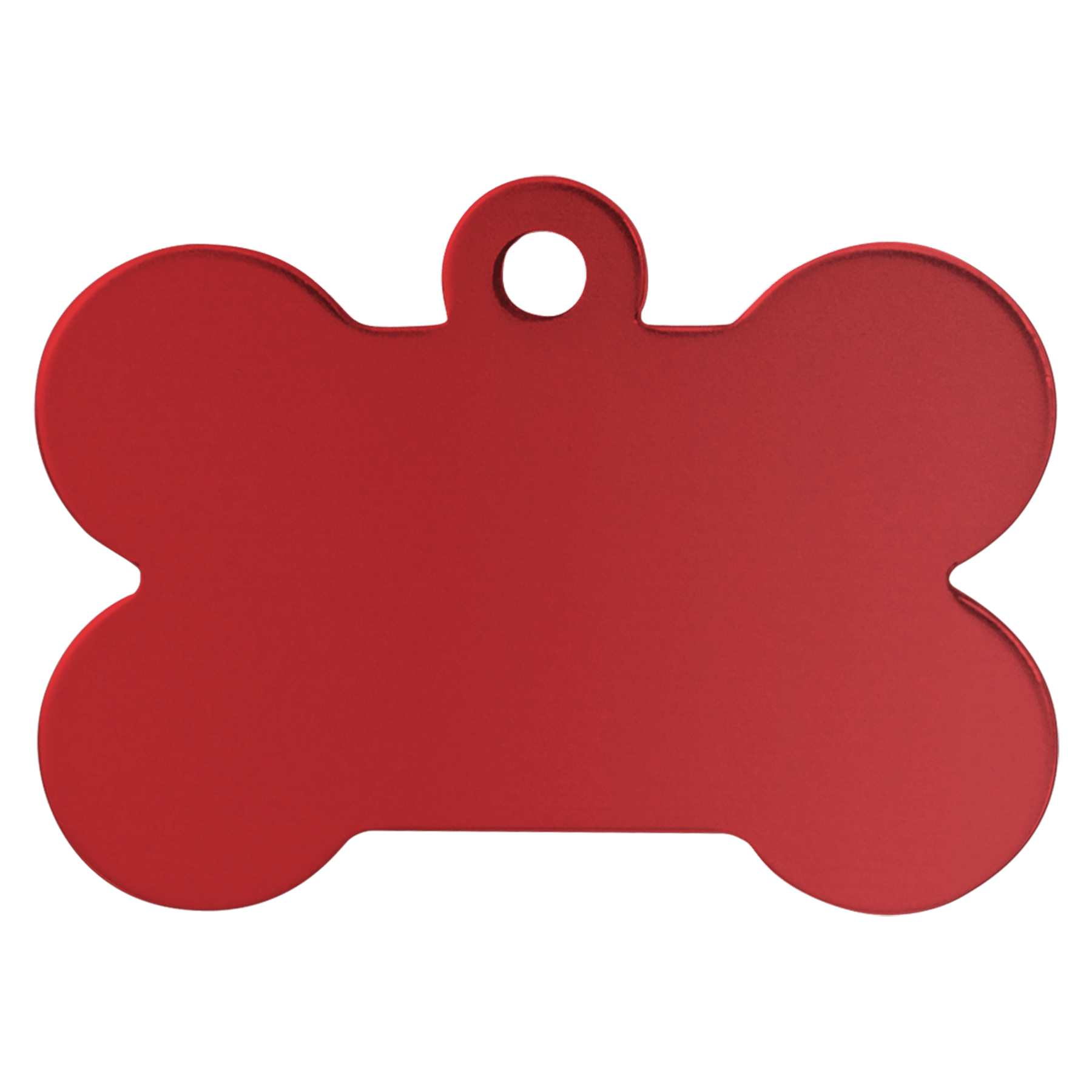 Laser Caviar 1 1/2" x 1" Red Laserable Anodized Aluminum Bone Pet Tag