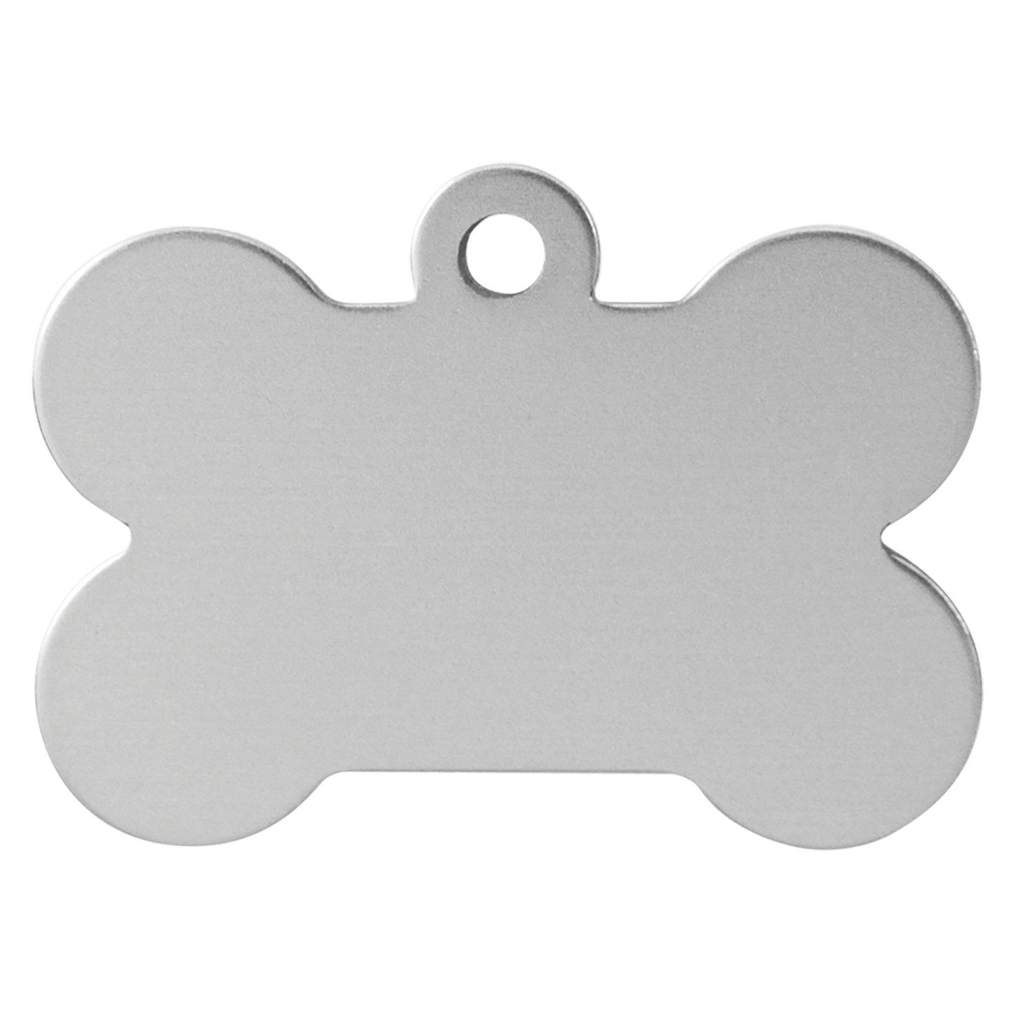 Laser Caviar 1 1/2" x 1" Silver Laserable Anodized Aluminum Bone Pet Tag