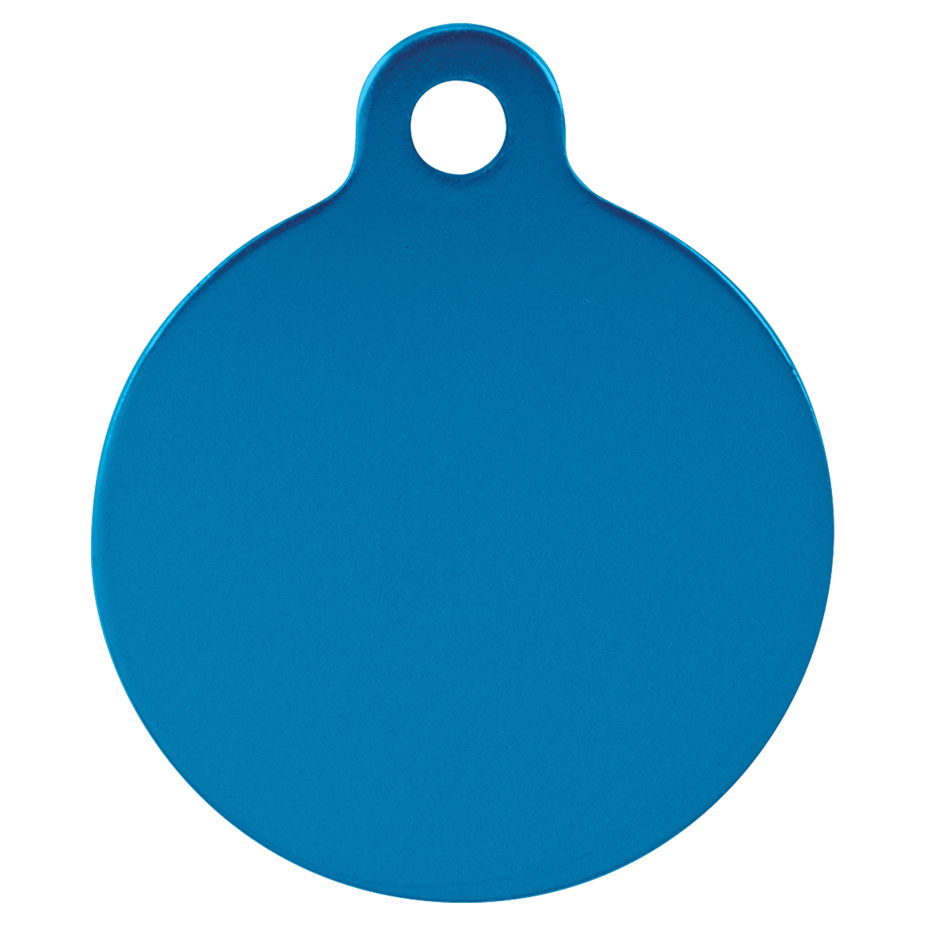 Laser Caviar 1 1/4" Blue Laserable Anodized Aluminum Round Pet Tag with Tab