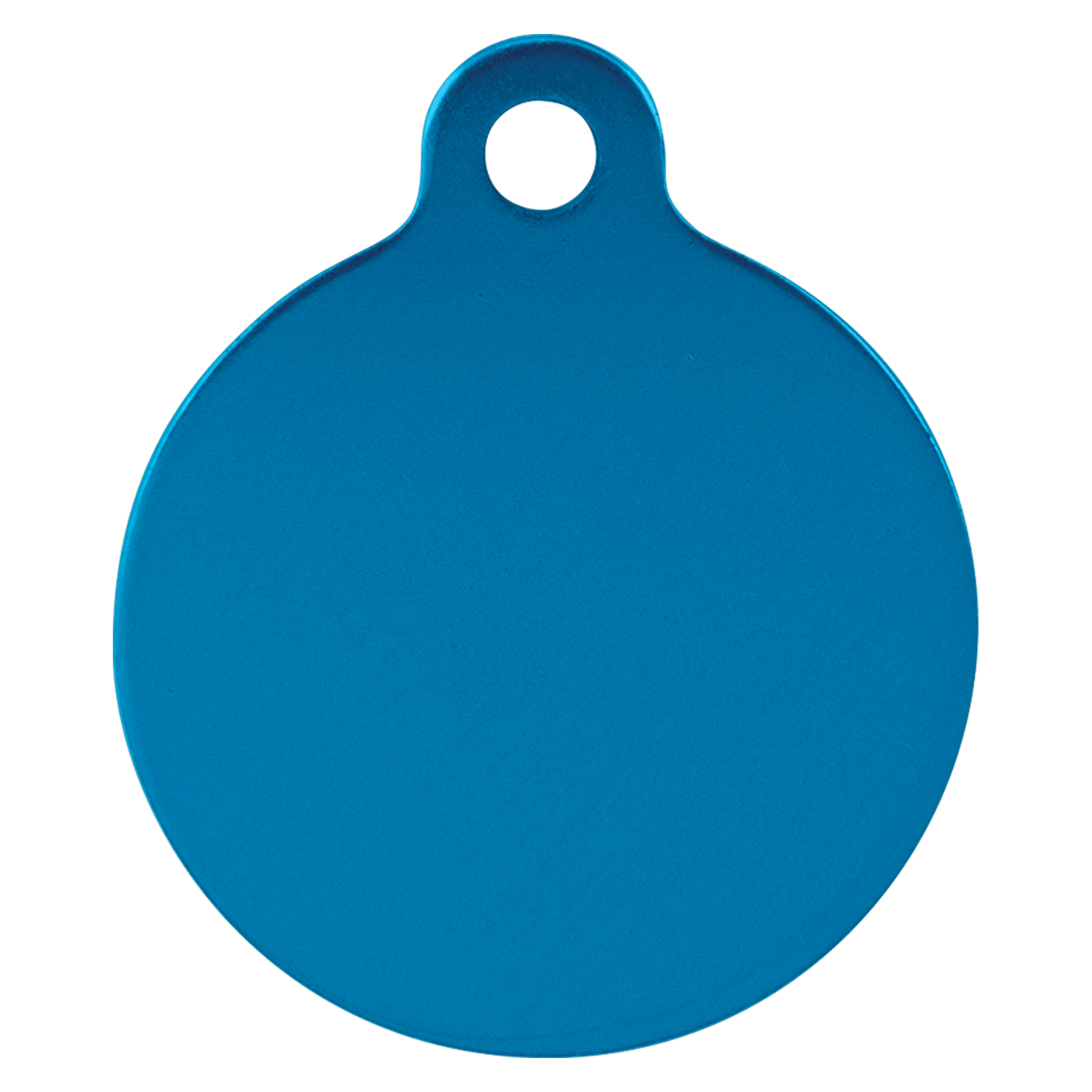 Laser Caviar 1 1/4" Blue Laserable Anodized Aluminum Round Pet Tag with Tab