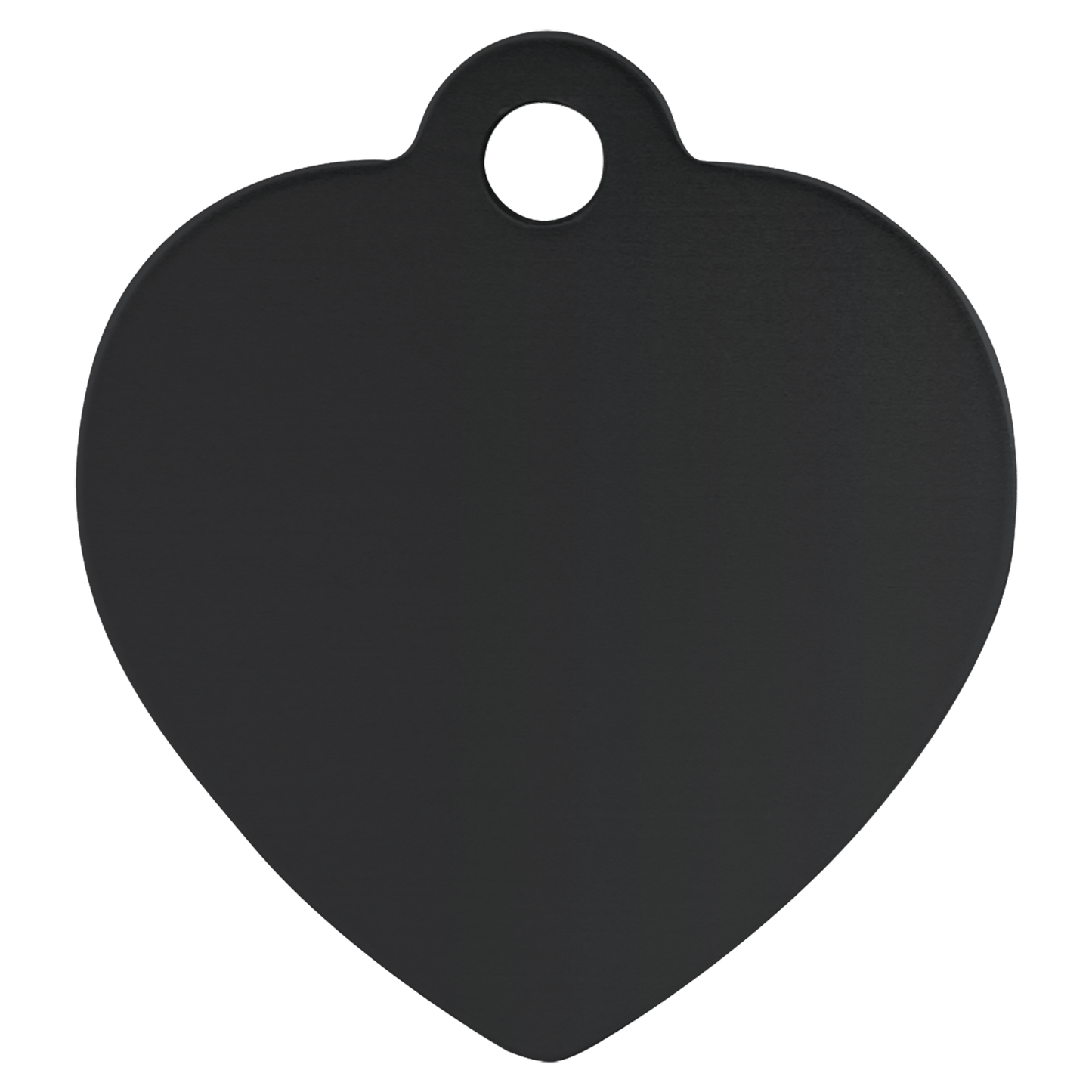 Laser Caviar 1 1/4" x 1 1/4" Black Laserable Anodized Aluminum Heart Pet Tag