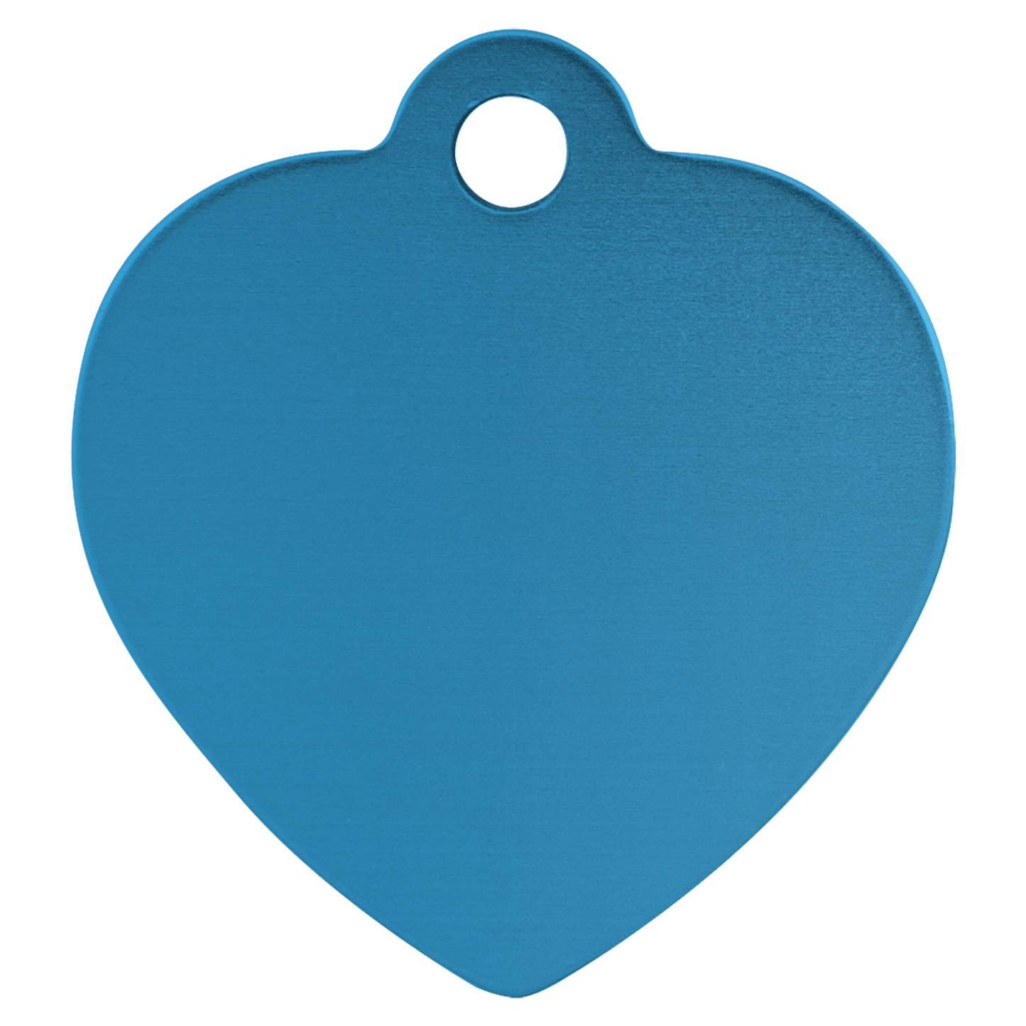 Laser Caviar 1 1/4" x 1 1/4" Blue Laserable Anodized Aluminum Heart Pet Tag