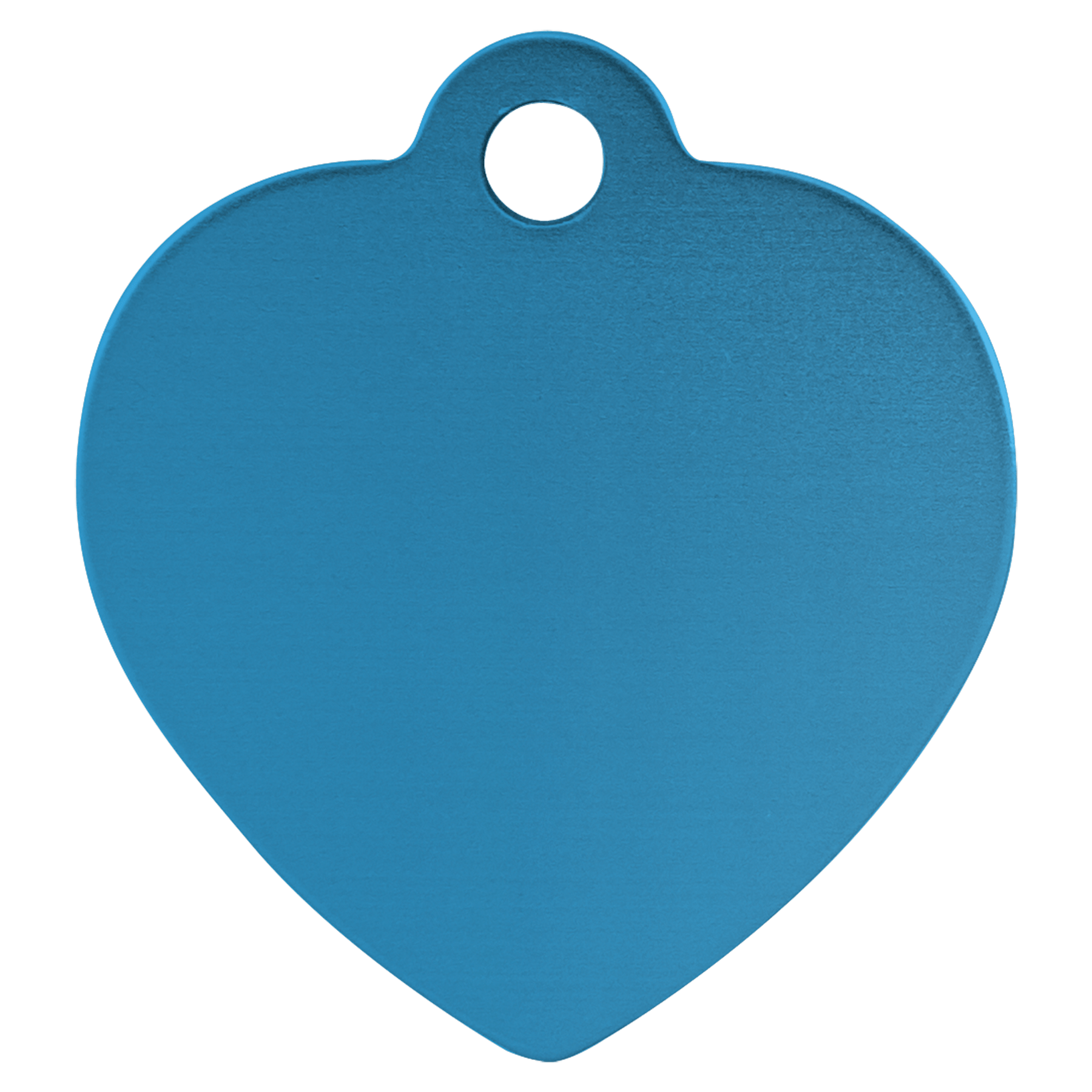 Laser Caviar 1 1/4" x 1 1/4" Blue Laserable Anodized Aluminum Heart Pet Tag