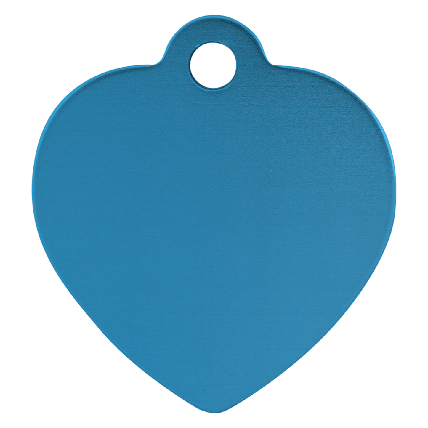 Laser Caviar 1 1/4" x 1 1/4" Blue Laserable Anodized Aluminum Heart Pet Tag