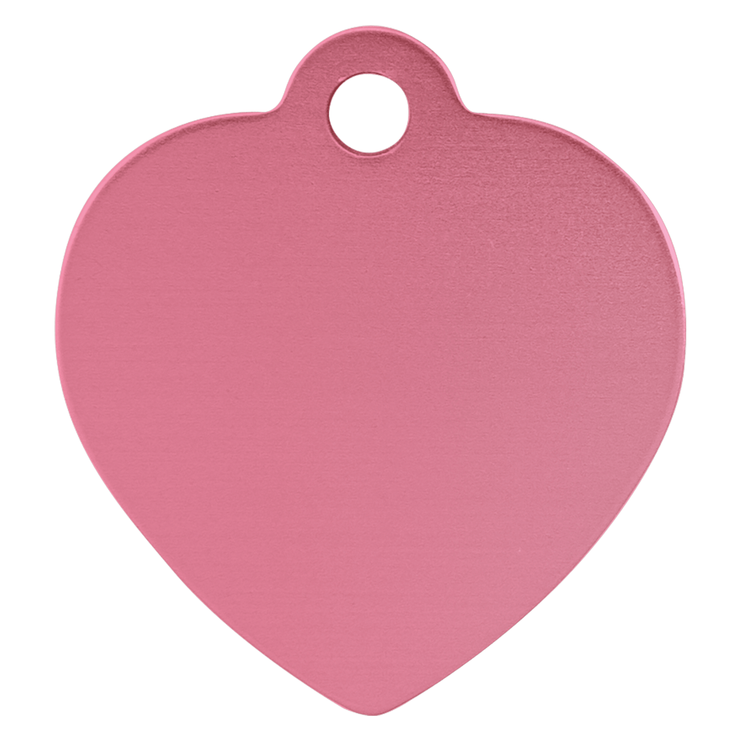 Laser Caviar 1 1/4" x 1 1/4" Pink Laserable Anodized Aluminum Heart Pet Tag