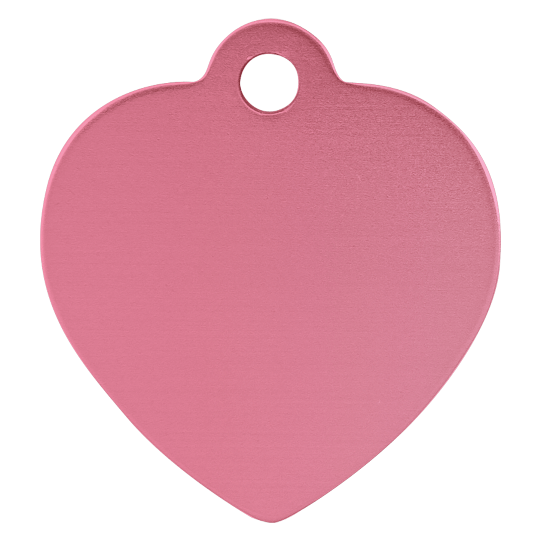 Laser Caviar 1 1/4" x 1 1/4" Pink Laserable Anodized Aluminum Heart Pet Tag