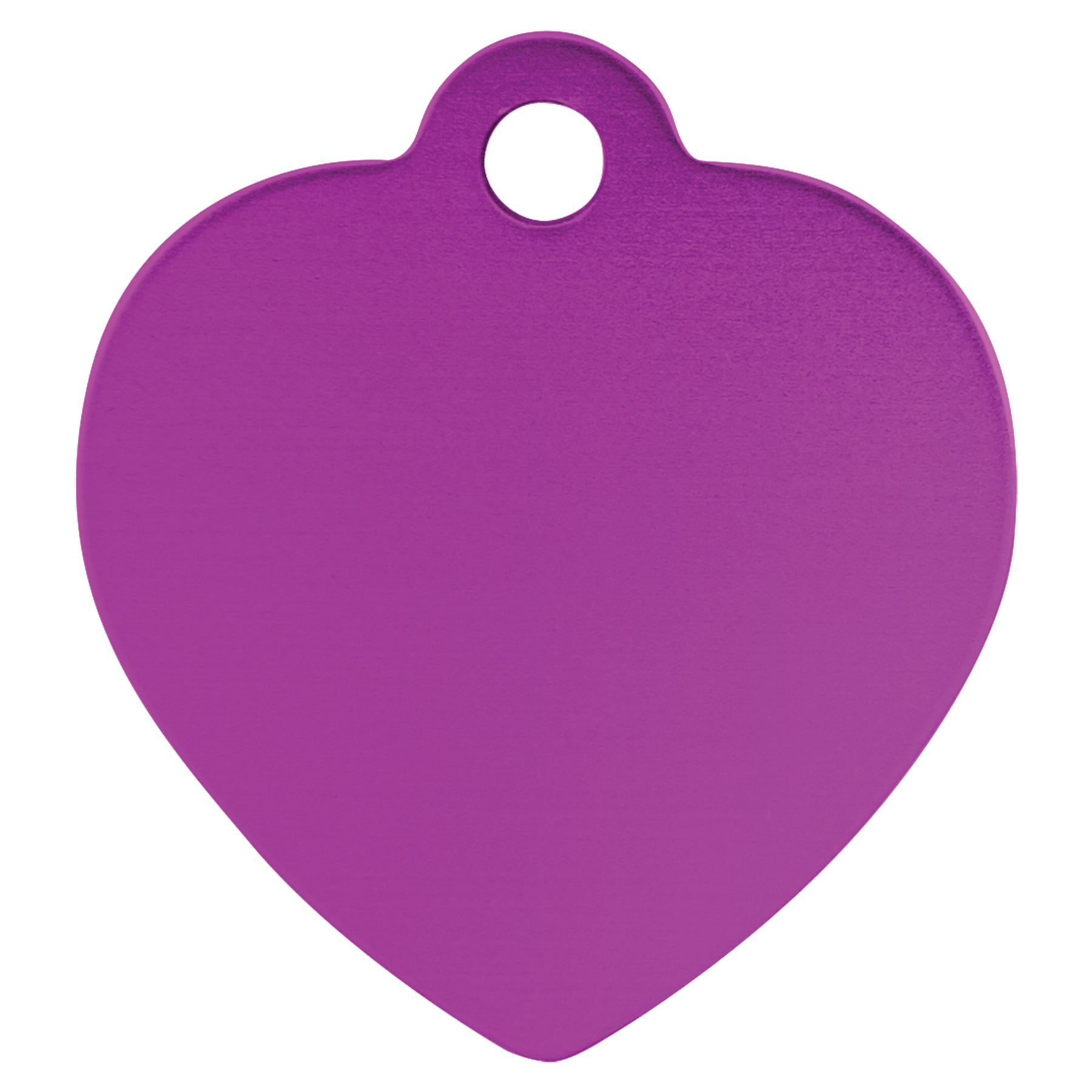 Laser Caviar 1 1/4" x 1 1/4" Purple Laserable Anodized Aluminum Heart Pet Tag