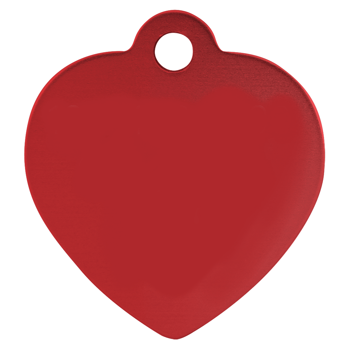 Laser Caviar 1 1/4" x 1 1/4" Red Laserable Anodized Aluminum Heart Pet Tag