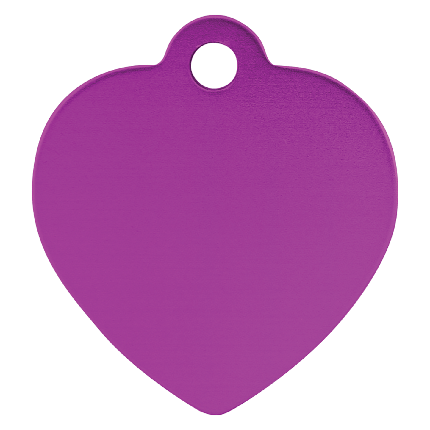 Laser Caviar 1" x 1" Purple Laserable Anodized Aluminum Heart Pet Tag