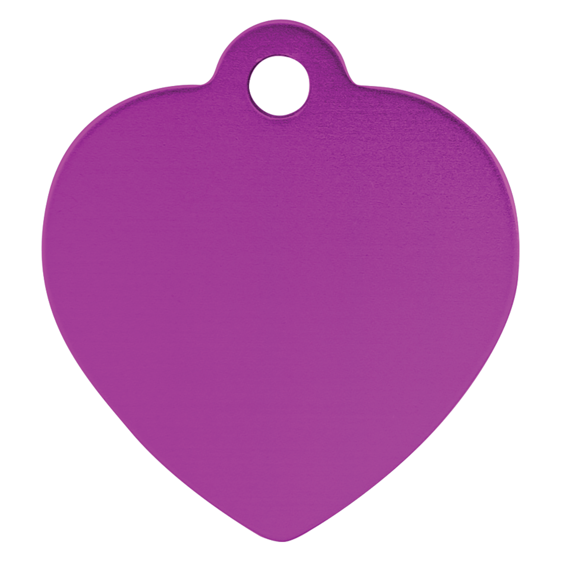 Laser Caviar 1" x 1" Purple Laserable Anodized Aluminum Heart Pet Tag