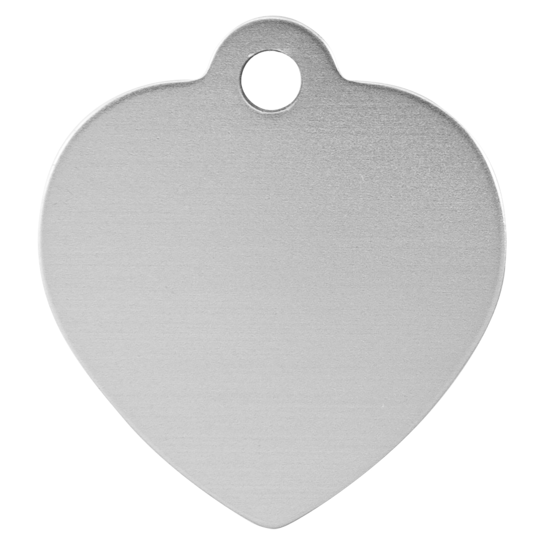 Laser Caviar 1" x 1" Silver Laserable Anodized Aluminum Heart Pet Tag